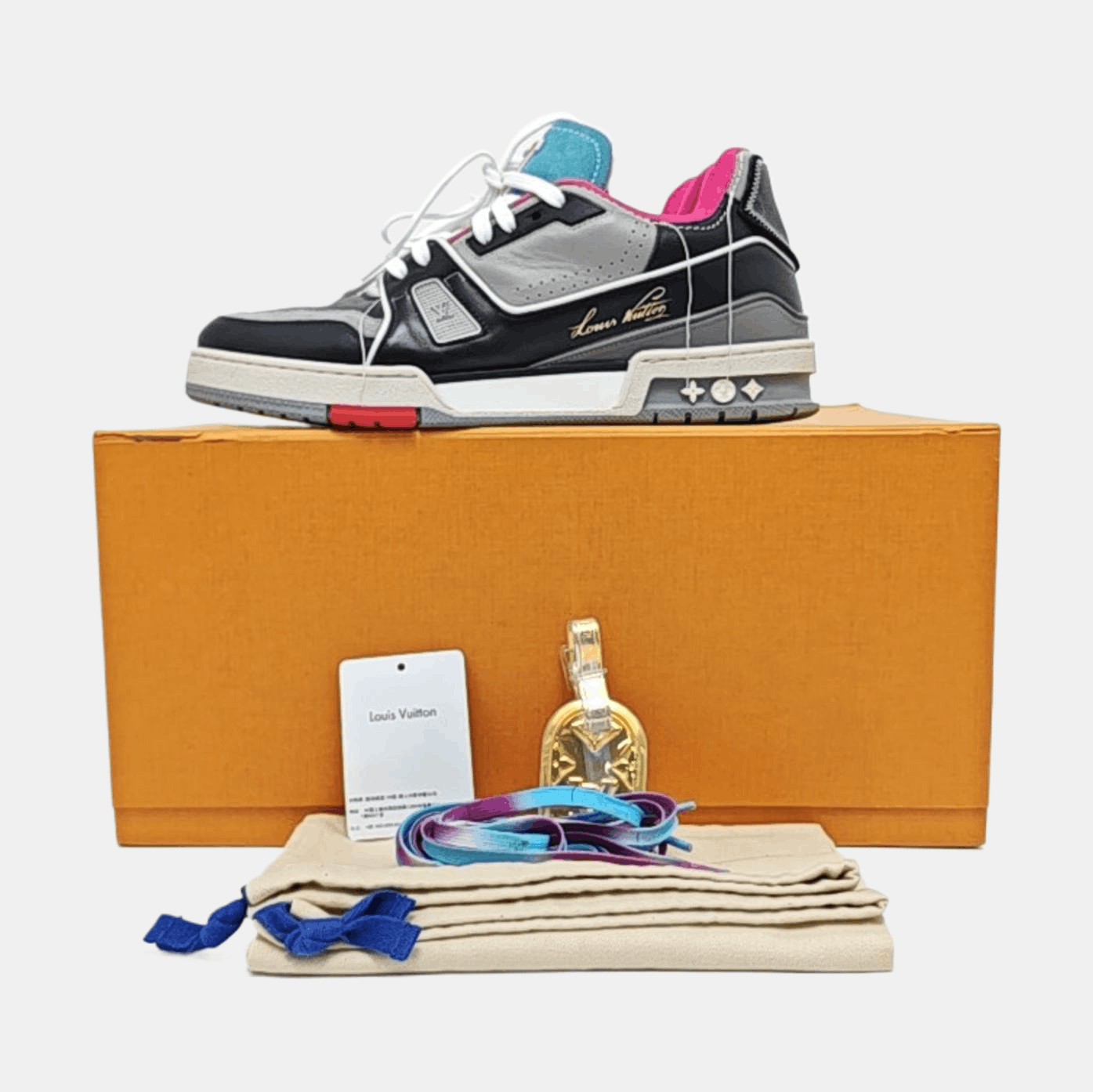 Louis Vuitton Louis Vuitton Multi Color LV Trainer Sneakers 8 Size US 9 / EU 42 - 6 Thumbnail