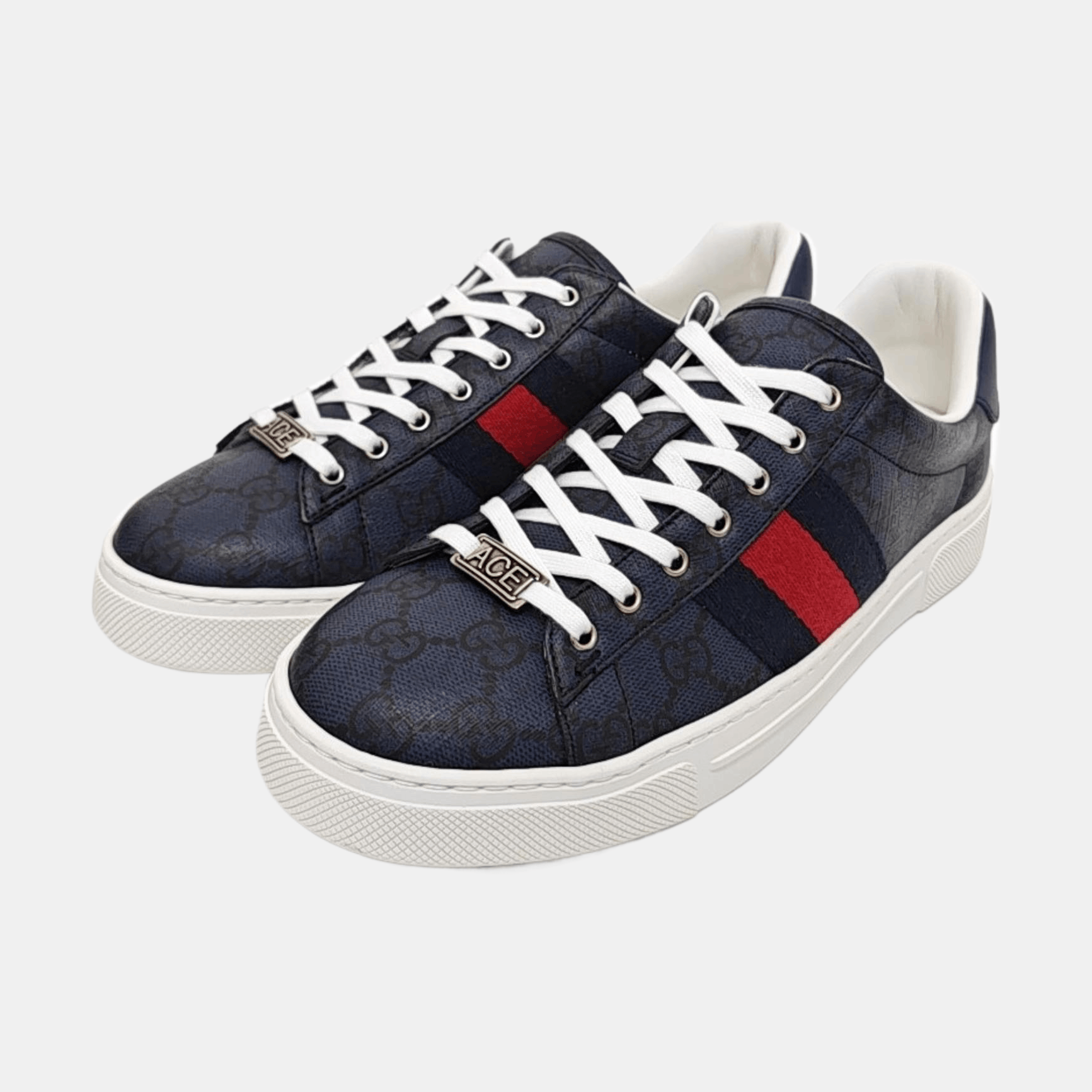 Gucci Gucci GG Supreme Ace Web Sneakers Size 40 Size US 7 / EU 40 - 2 Thumbnail