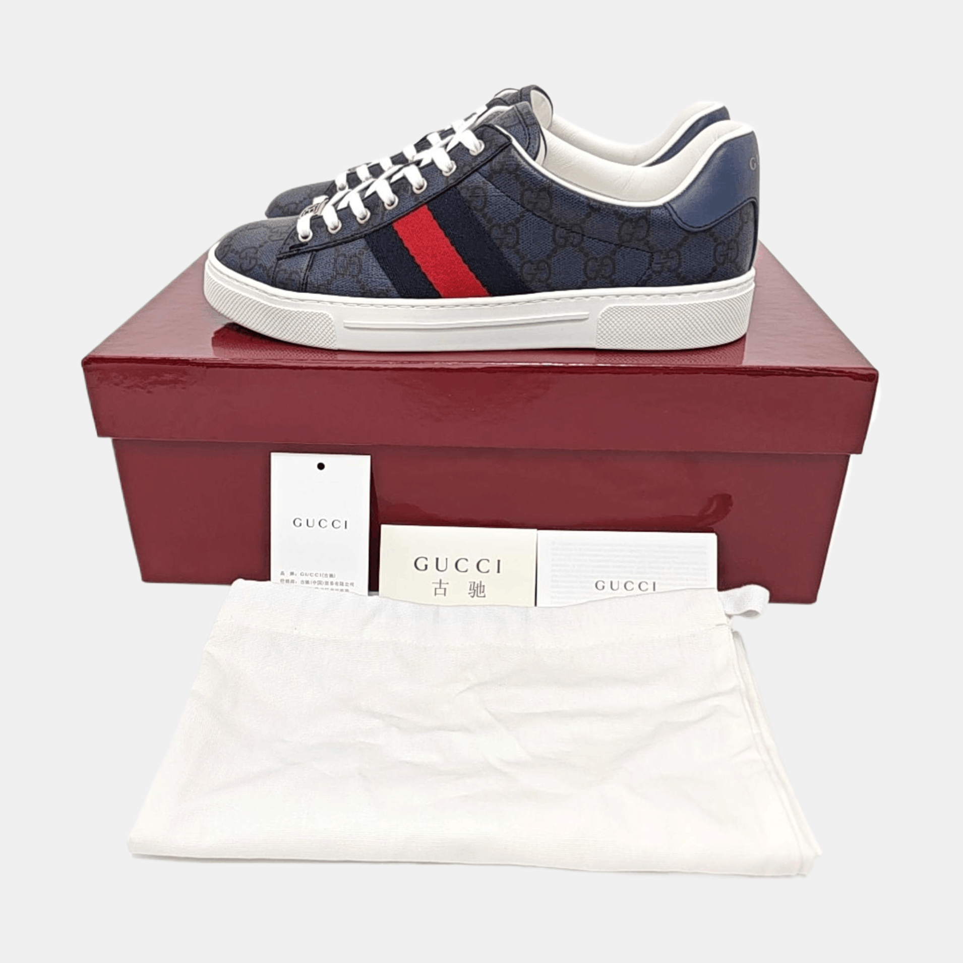 Gucci Gucci GG Supreme Ace Web Sneakers Size 40 Size US 7 / EU 40 - 6 Thumbnail