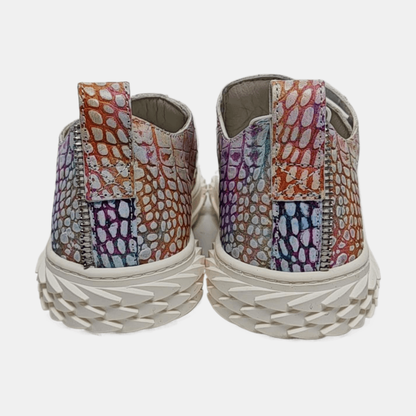 Giuseppe Zanotti Giuseppe Zanotti Multicolor Croc-Embossed Sneakers EU 41 Size US 8 / EU 41 - 4 Thumbnail