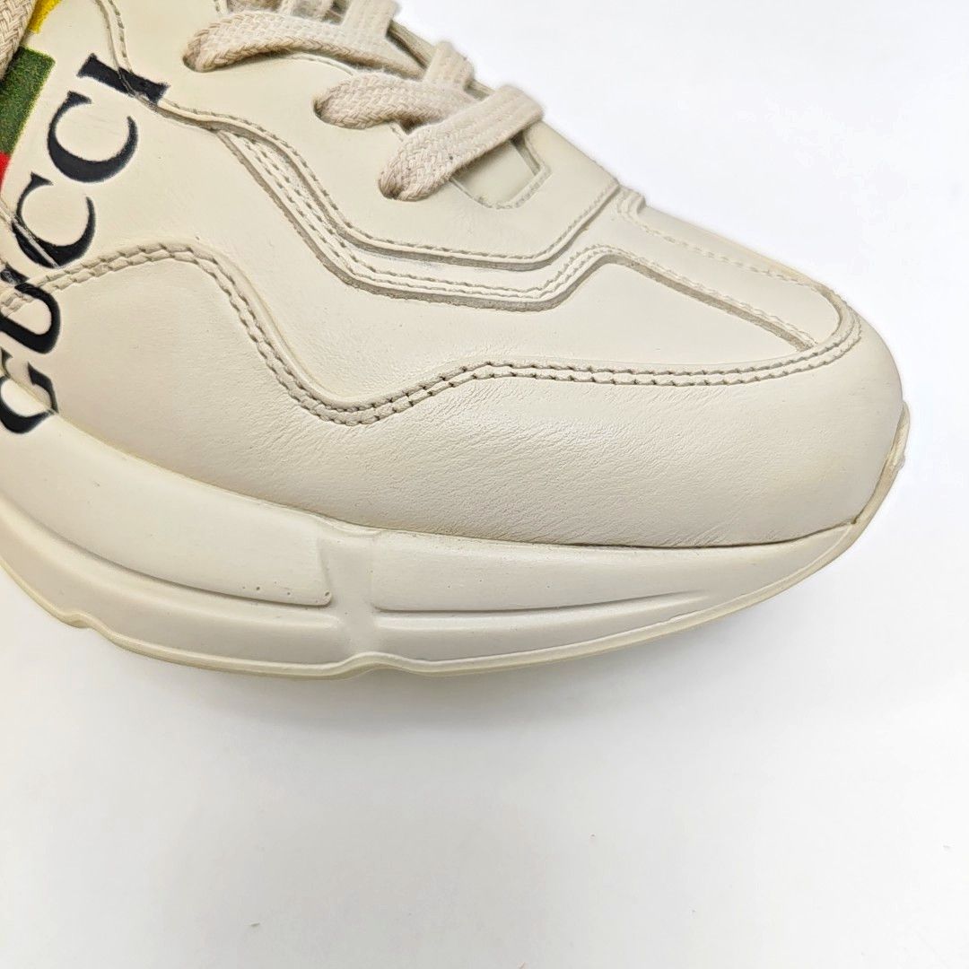 Gucci Gucci Logo Print Leather Rhyton Sneakers UK 5.5 Size US 5.5 / EU 38 - 7 Thumbnail