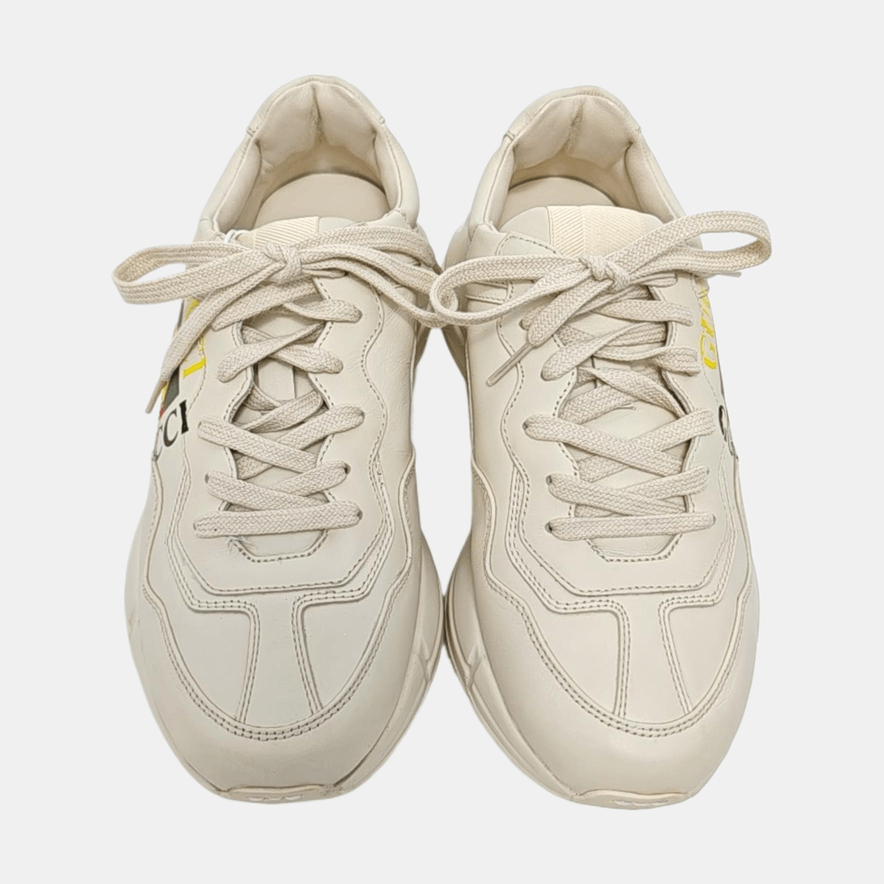 Gucci Gucci Logo Print Leather Rhyton Sneakers UK 5.5 Size US 5.5 / EU 38 - 3 Thumbnail