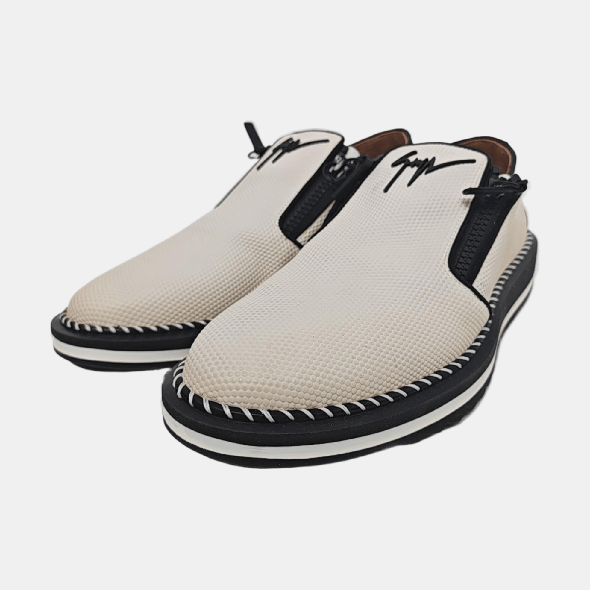 Giuseppe Zanotti Giuseppe Zanotti White Leather Low-Top Sneakers 40 Size US 7 / EU 40 - 2 Thumbnail