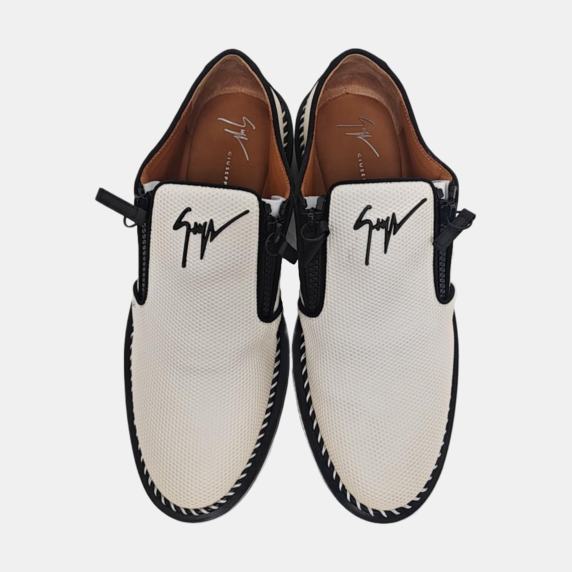 Giuseppe Zanotti Giuseppe Zanotti White Leather Low-Top Sneakers 40 Size US 7 / EU 40 - 3 Thumbnail