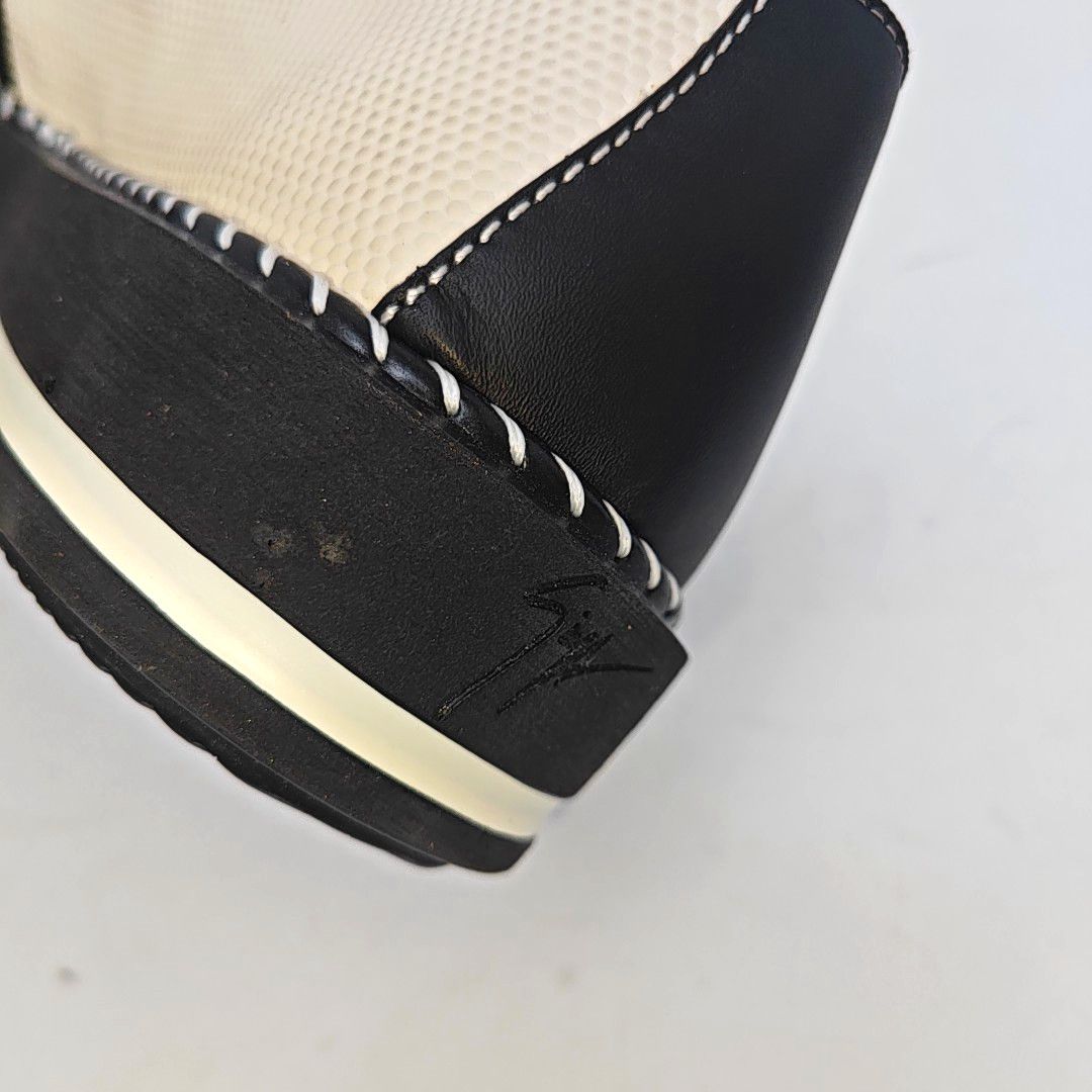 Giuseppe Zanotti Giuseppe Zanotti White Leather Low-Top Sneakers 40 Size US 7 / EU 40 - 10 Thumbnail