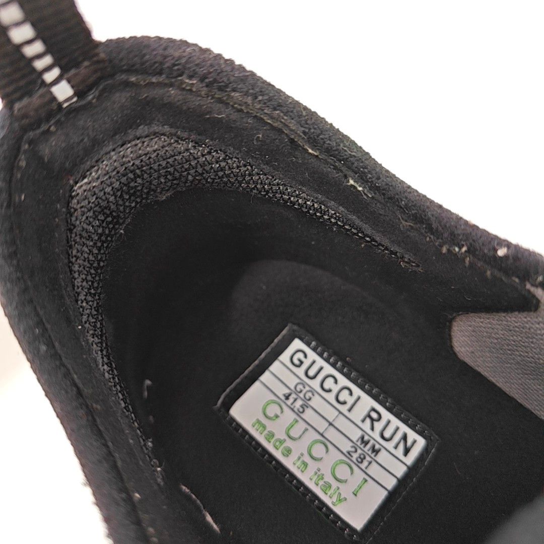 Gucci Gucci Black & Yellow Gucci Run Low-Top Sneakers EU 41.5 Size US 8.5 / EU 41-42 - 8 Thumbnail