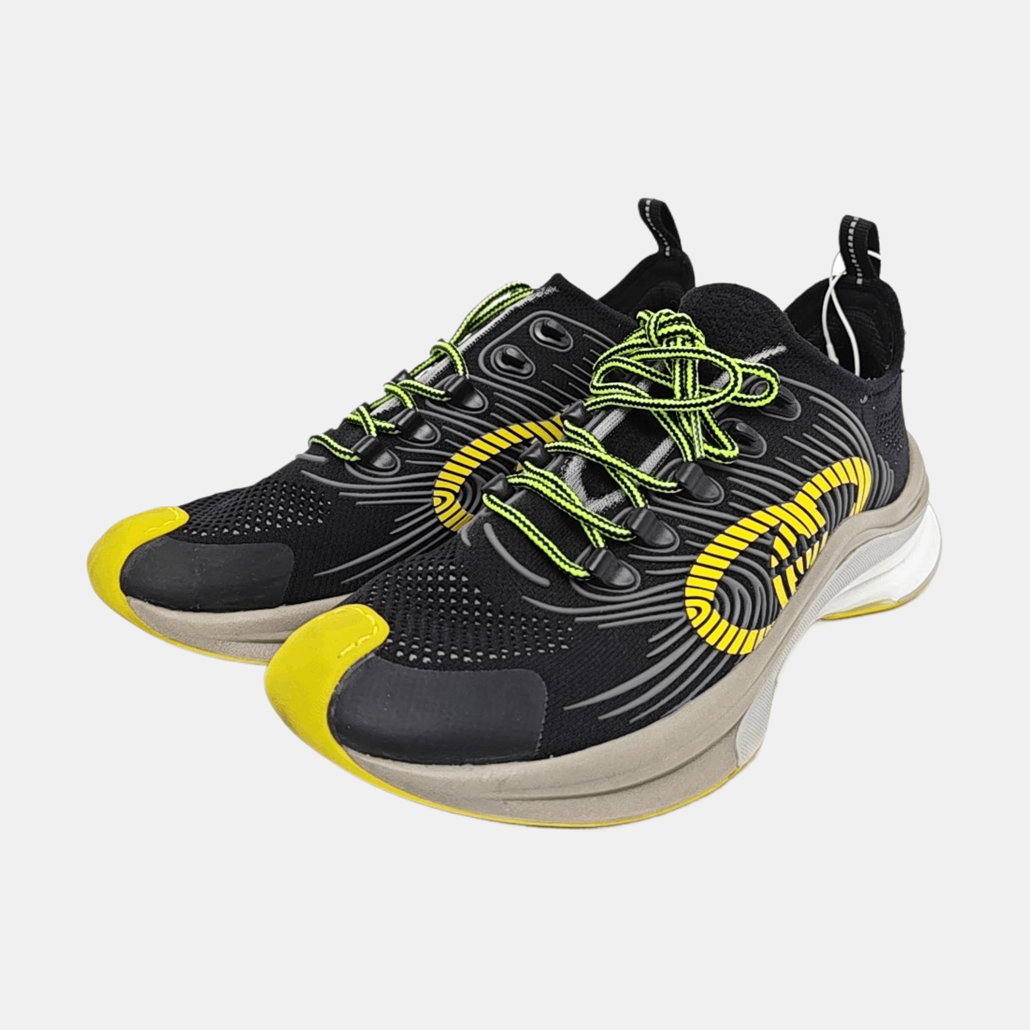 Gucci Gucci Black & Yellow Gucci Run Low-Top Sneakers EU 41.5 Size US 8.5 / EU 41-42 - 2 Thumbnail