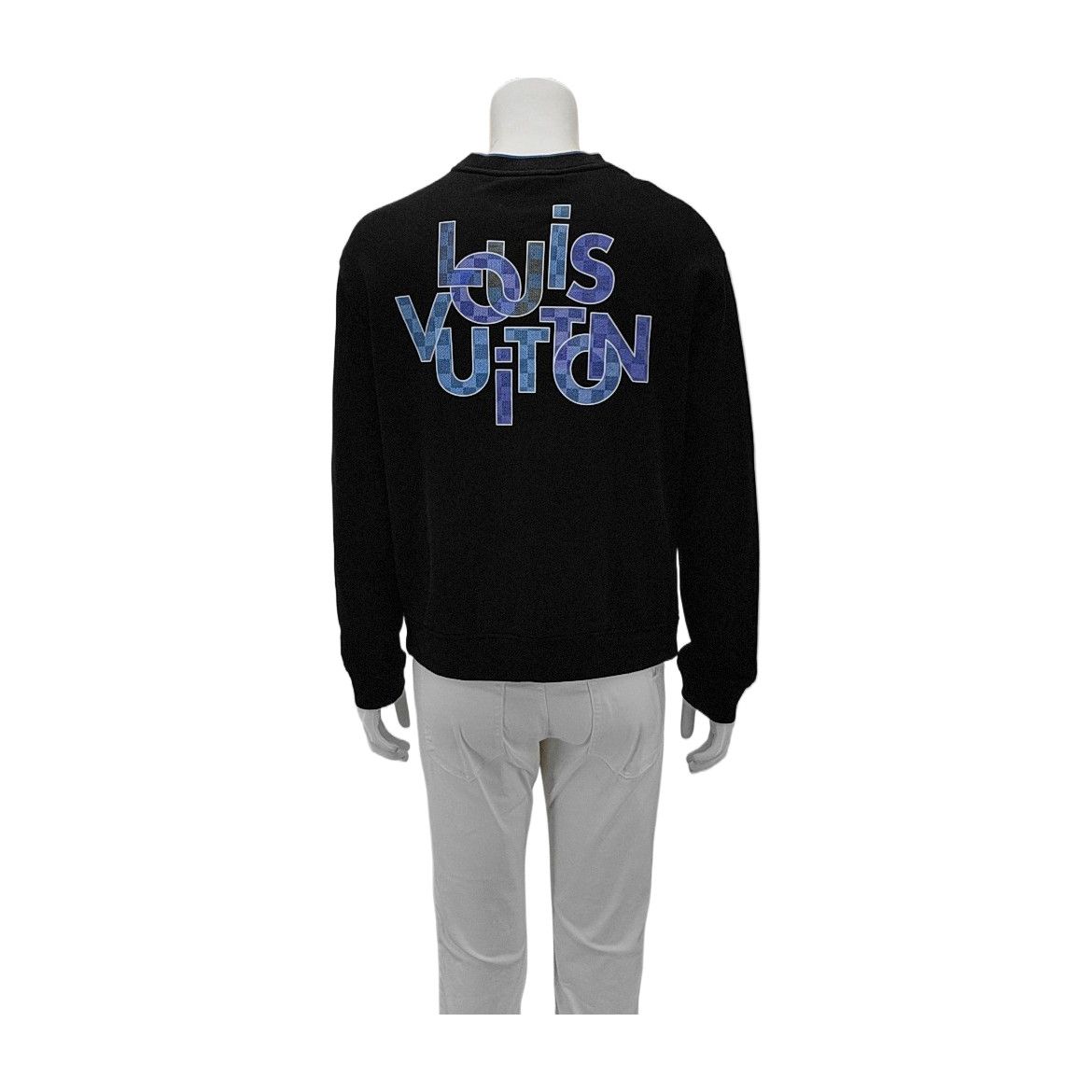 Louis Vuitton Louis Vuitton Blue Logo Cotton Sweatshirt M Size US M / EU 48-50 / 2 - 2 Thumbnail