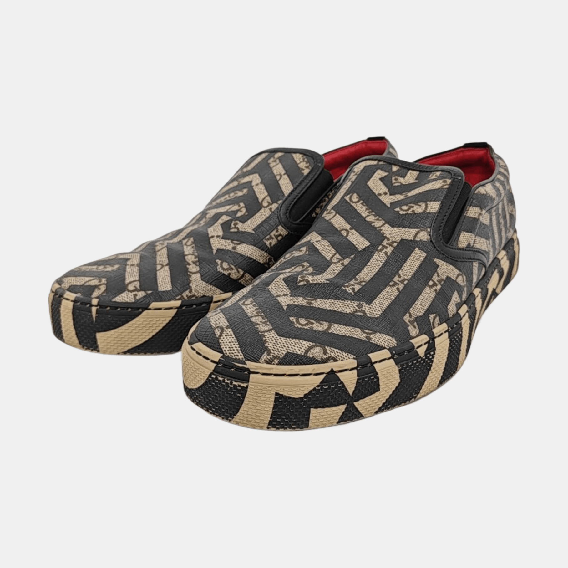 Gucci Gucci Geometric Logo Slip-On Sneakers Size 7 Size US 8 / EU 41 - 2 Thumbnail