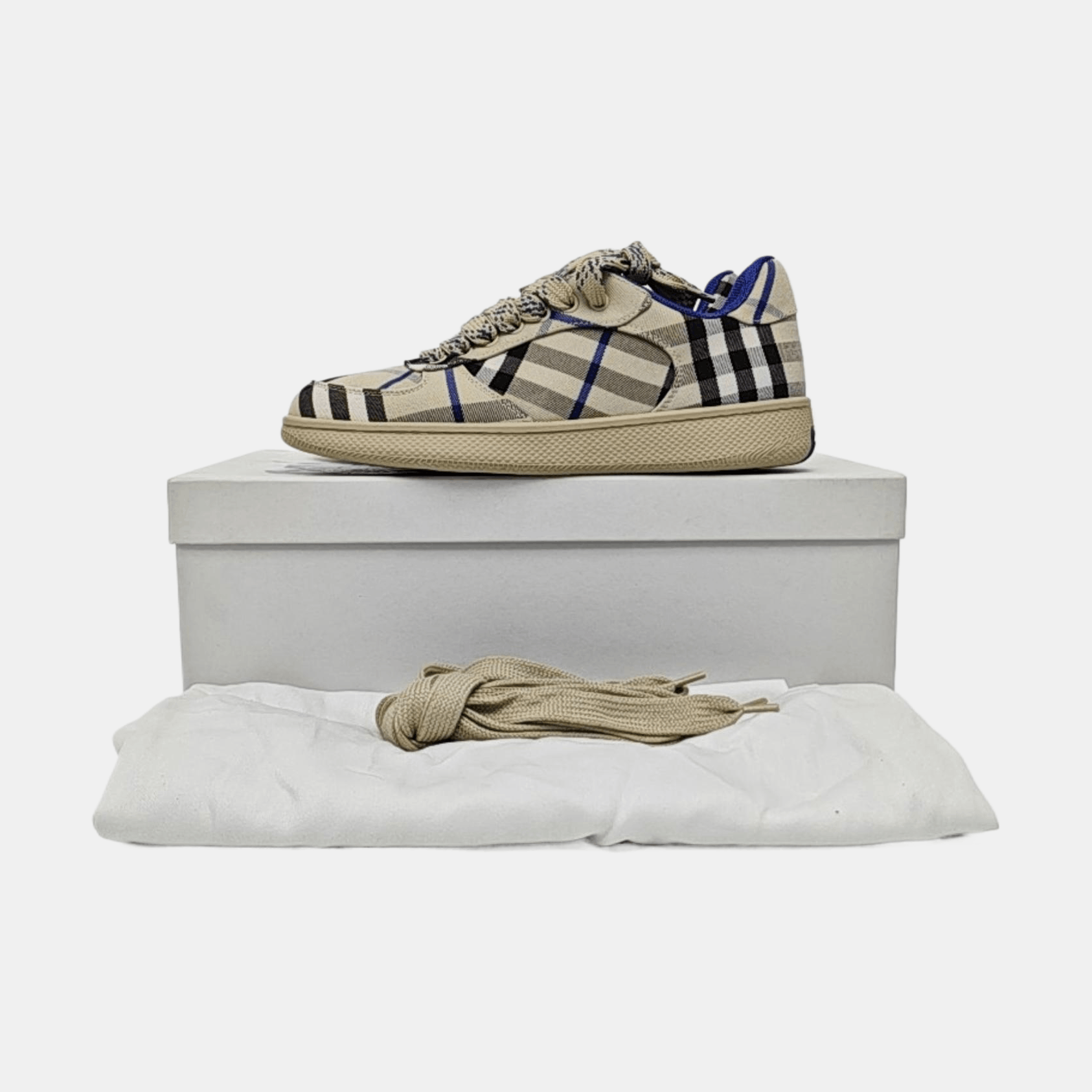 Burberry Burberry Vintage Check Fabric Sneakers 39 Size US 6 / EU 39 - 6 Thumbnail