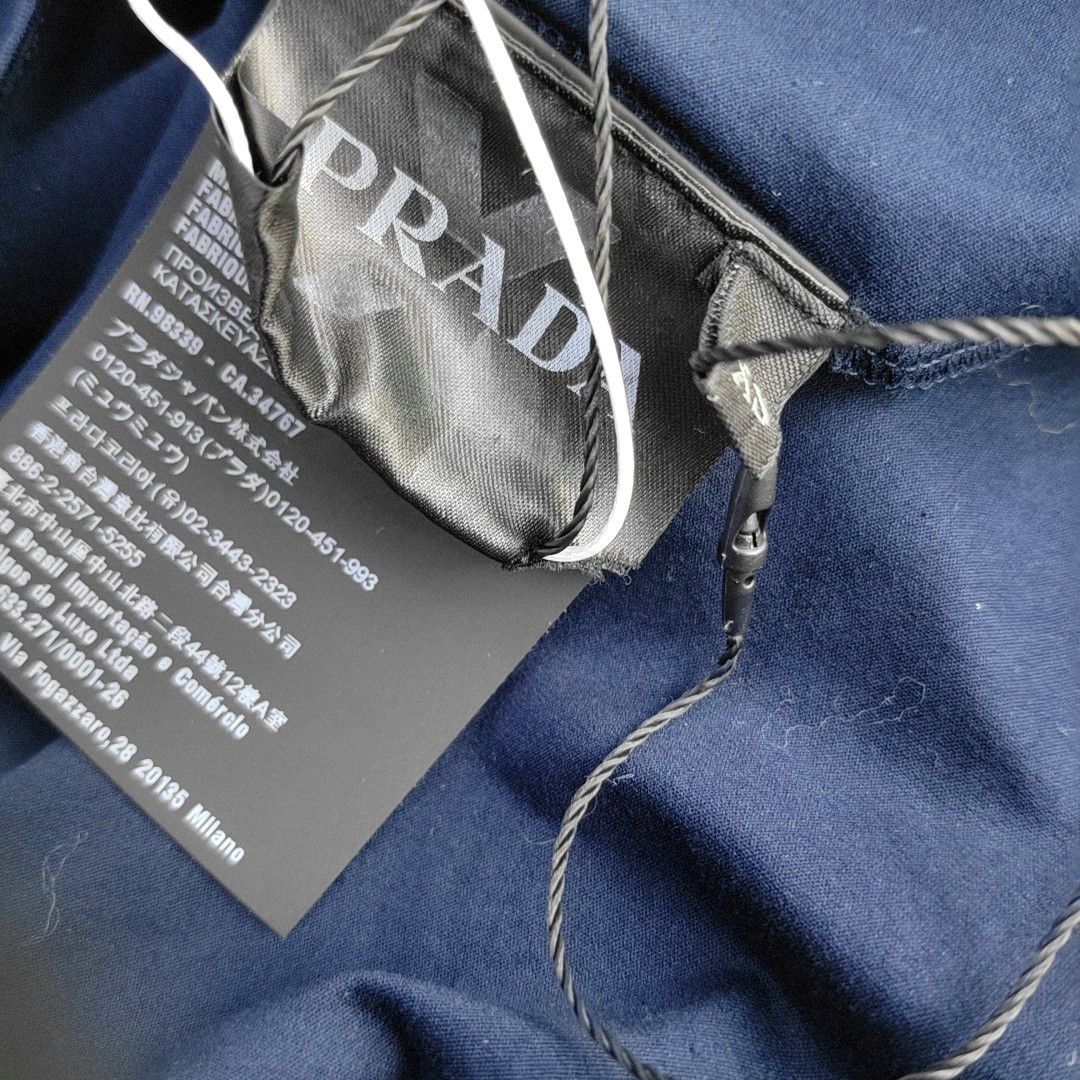 Prada Prada Pocket Cotton T-Shirt Blue XS Size US XS / EU 42 / 0 - 5 Thumbnail