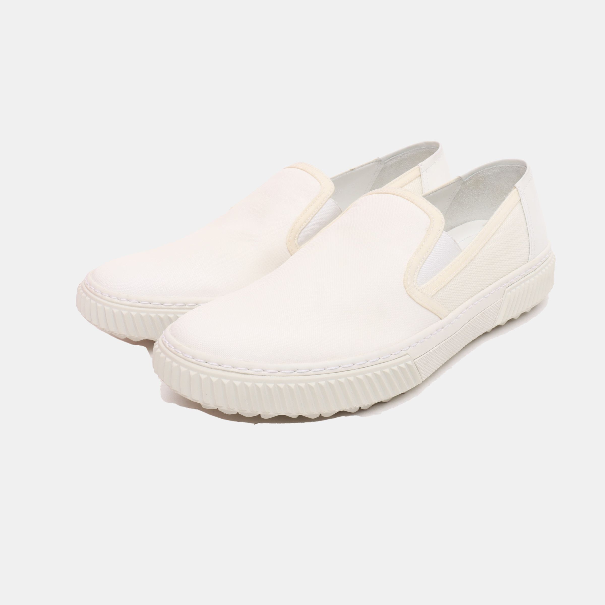 Prada Prada White Textile Slip-On Sneakers US 8 / EU 41 Size US 8 / EU 41 - 2 Thumbnail