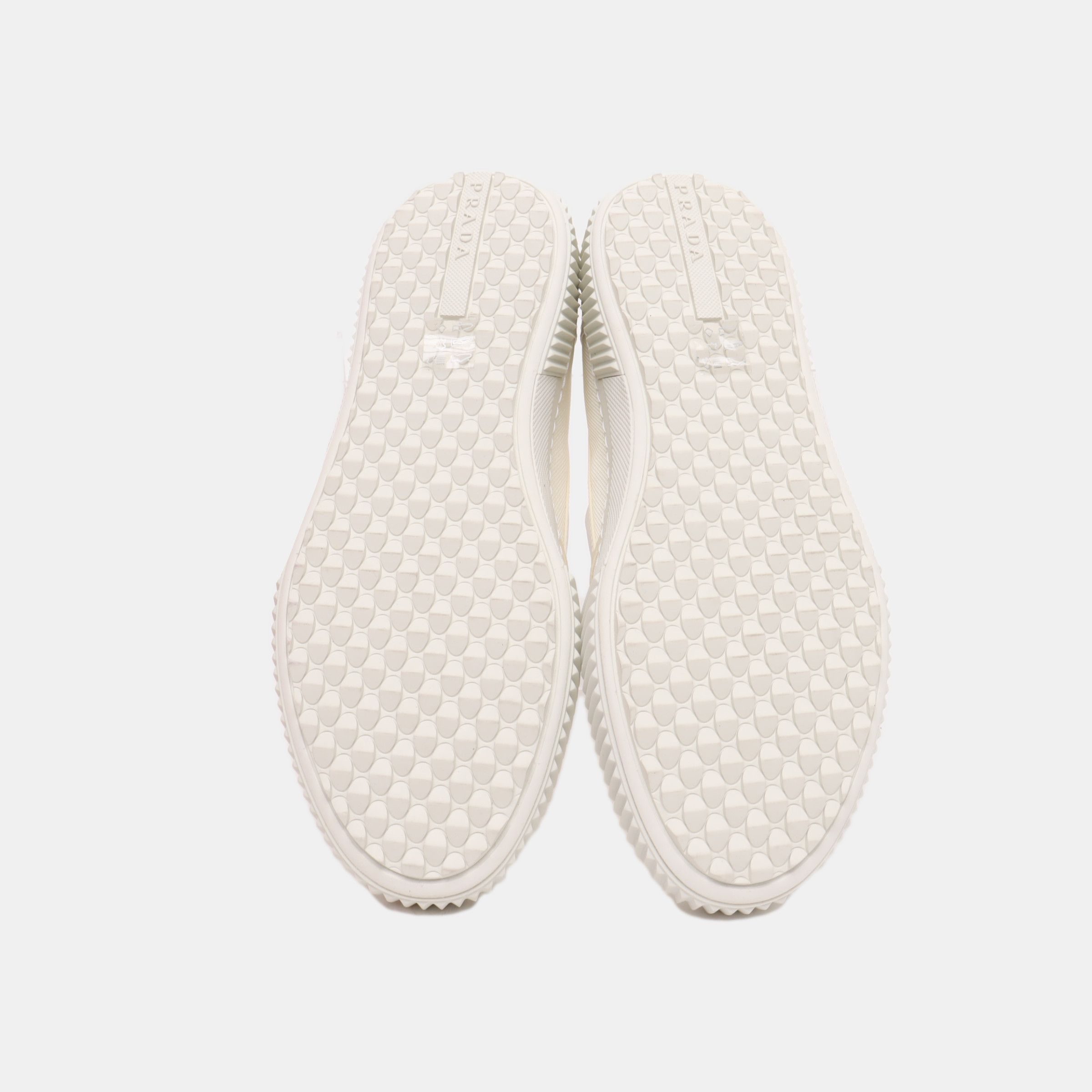 Prada Prada White Textile Slip-On Sneakers US 8 / EU 41 Size US 8 / EU 41 - 5 Thumbnail