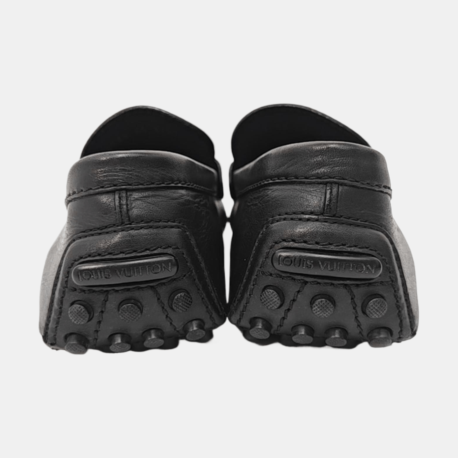 Louis Vuitton LOUIS VUITTON Black Leather Driving Loafers 6.5 Size US 6.5 / EU 39-40 - 4 Thumbnail