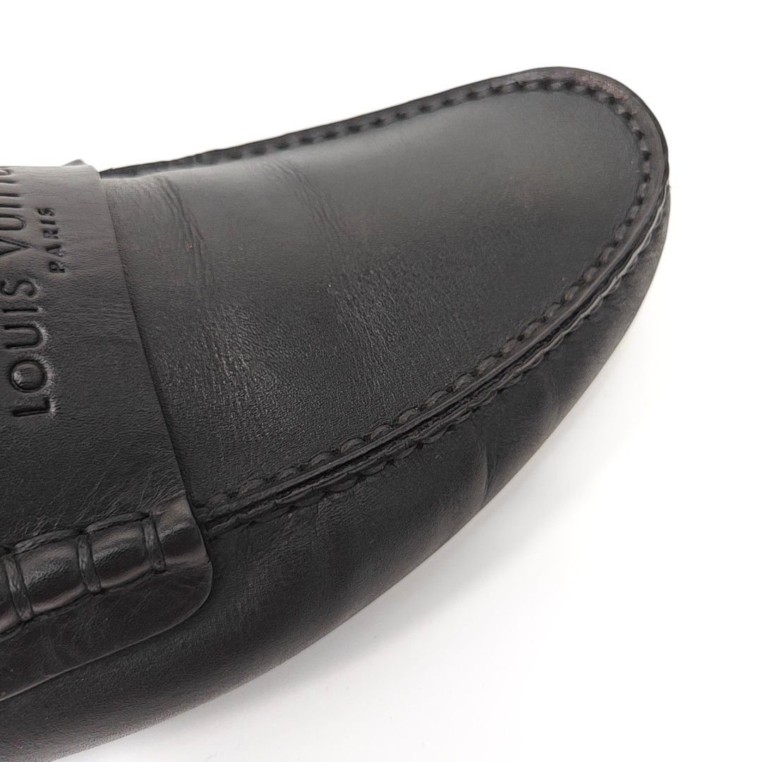 Louis Vuitton LOUIS VUITTON Black Leather Driving Loafers 6.5 Size US 6.5 / EU 39-40 - 8 Thumbnail