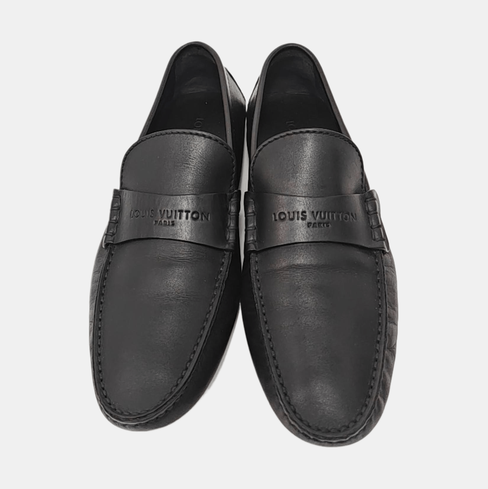 Louis Vuitton LOUIS VUITTON Black Leather Driving Loafers 6.5 Size US 6.5 / EU 39-40 - 3 Thumbnail