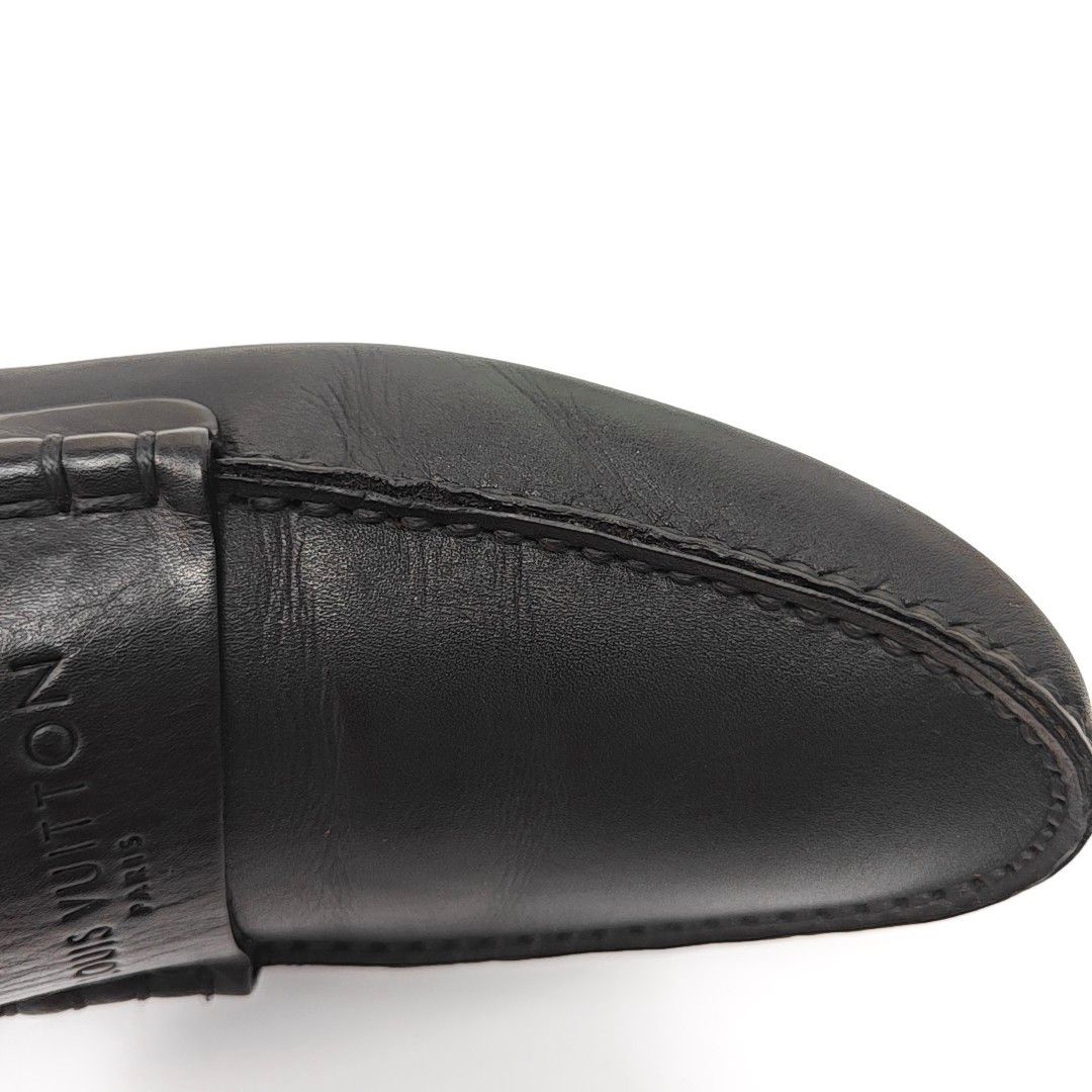 Louis Vuitton LOUIS VUITTON Black Leather Driving Loafers 6.5 Size US 6.5 / EU 39-40 - 9 Thumbnail