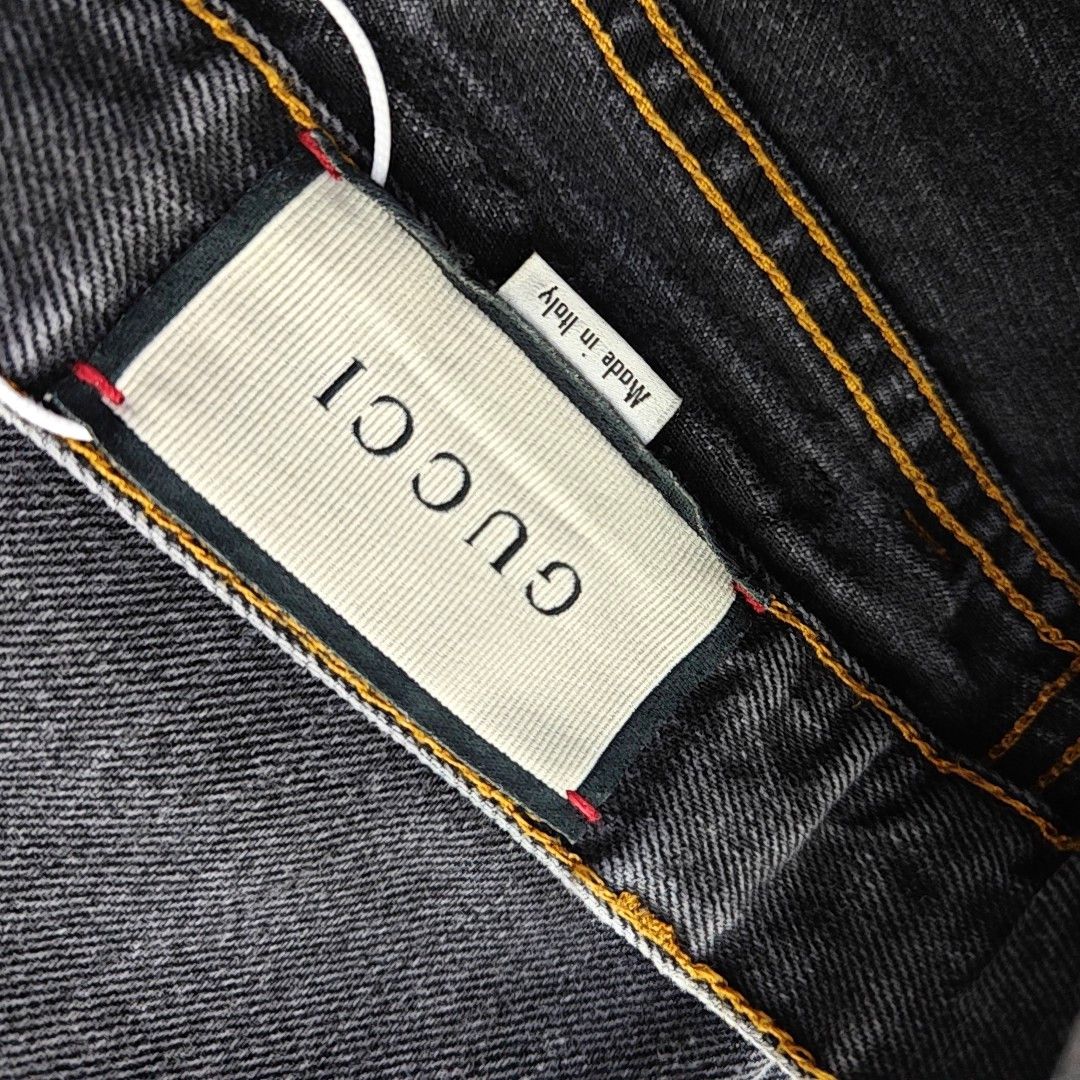 Gucci GUCCI Embroidered Grey Denim Jeans 34 Size US 34 / EU 50 - 7 Thumbnail