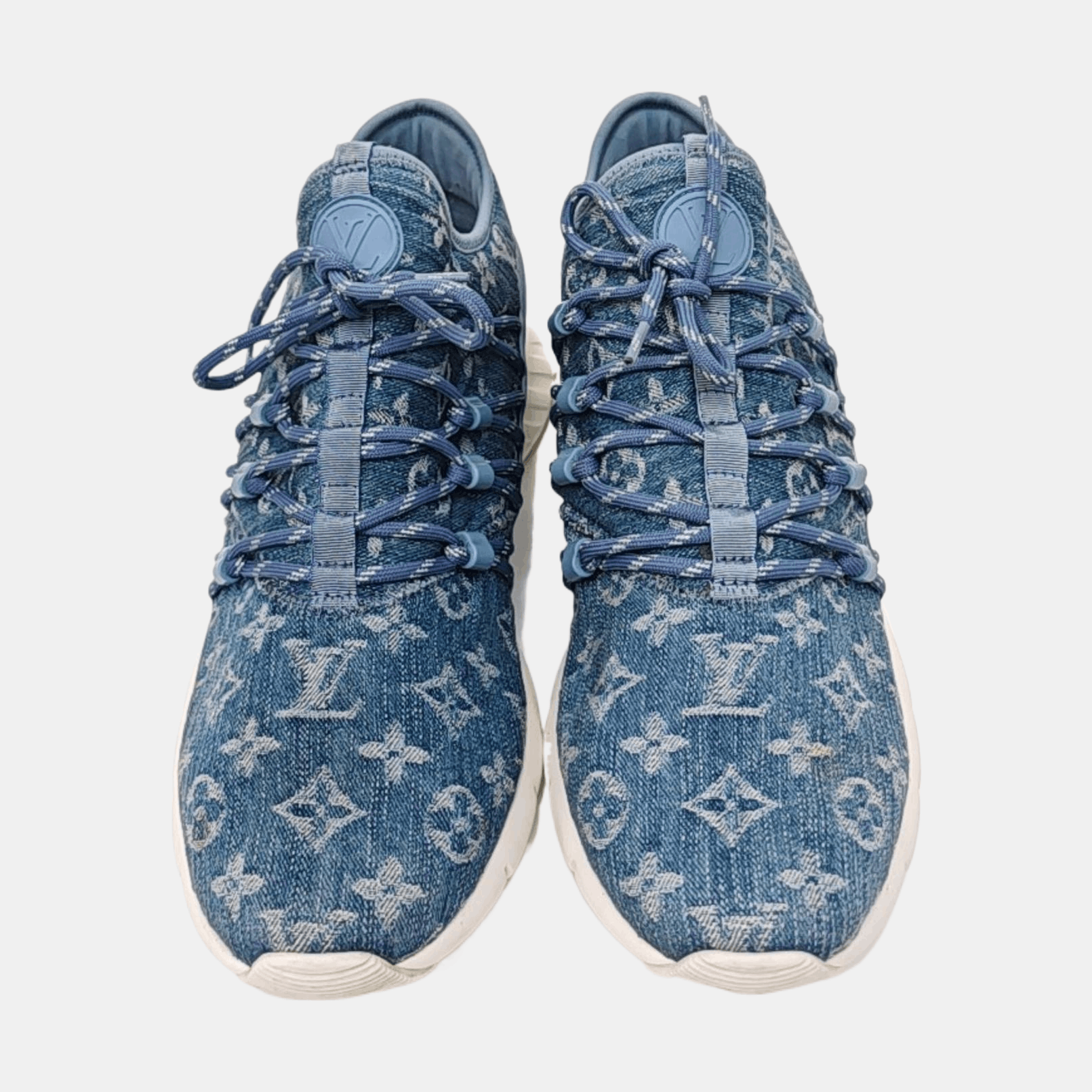 Louis Vuitton Louis Vuitton Monogram Denim Low-Top Sneakers 41.5 Size US 8.5 / EU 41-42 - 3 Thumbnail
