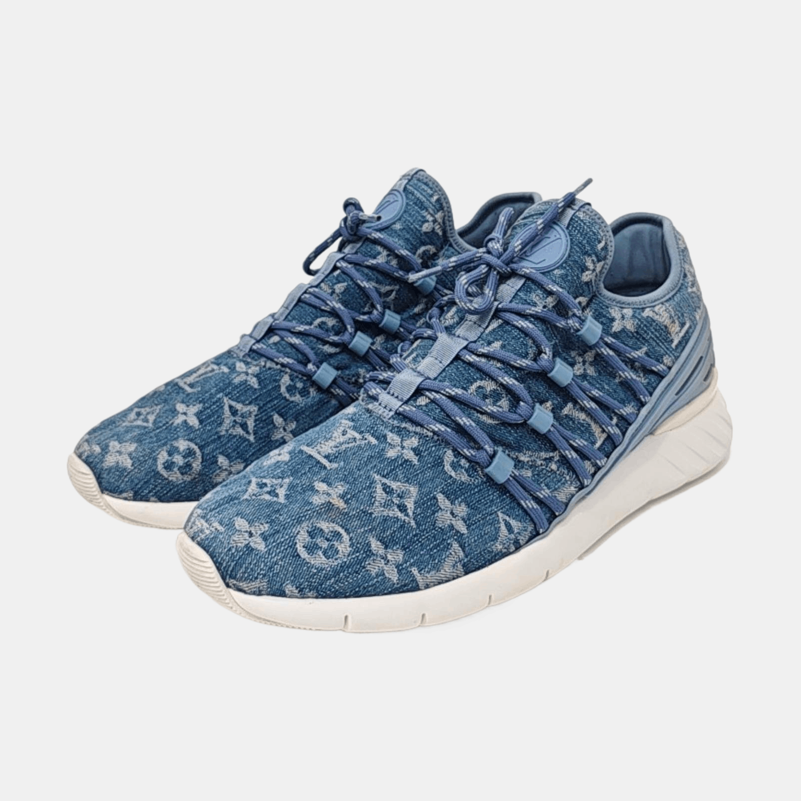 Louis Vuitton Louis Vuitton Monogram Denim Low-Top Sneakers 41.5 Size US 8.5 / EU 41-42 - 2 Thumbnail