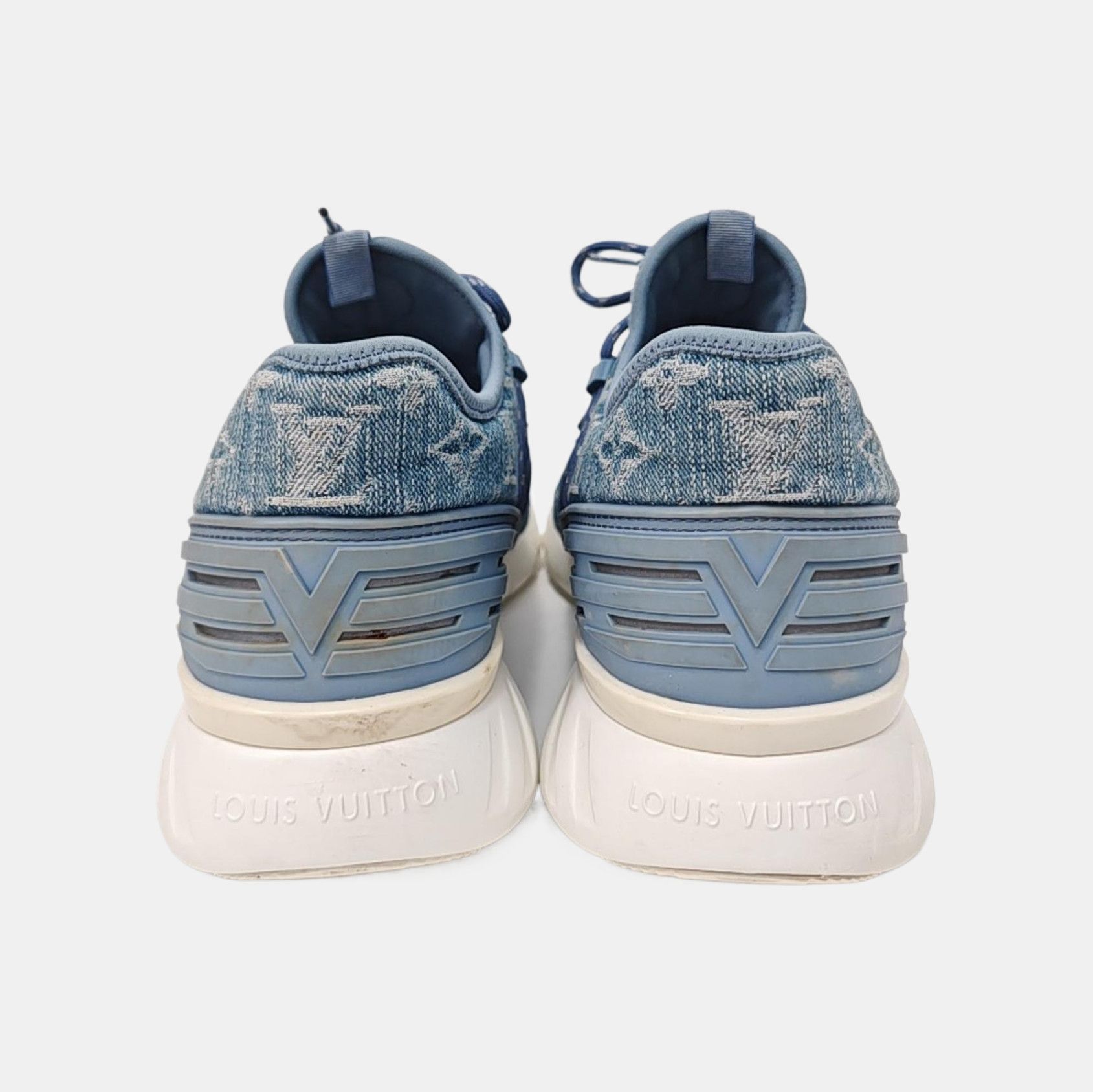 Louis Vuitton Louis Vuitton Monogram Denim Low-Top Sneakers 41.5 Size US 8.5 / EU 41-42 - 4 Thumbnail