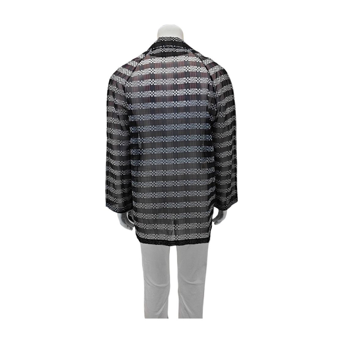 Fendi Fendi FF Monogram Nylon Long Sleeve Shirt Size 50 Size US M / EU 48-50 / 2 - 2 Thumbnail