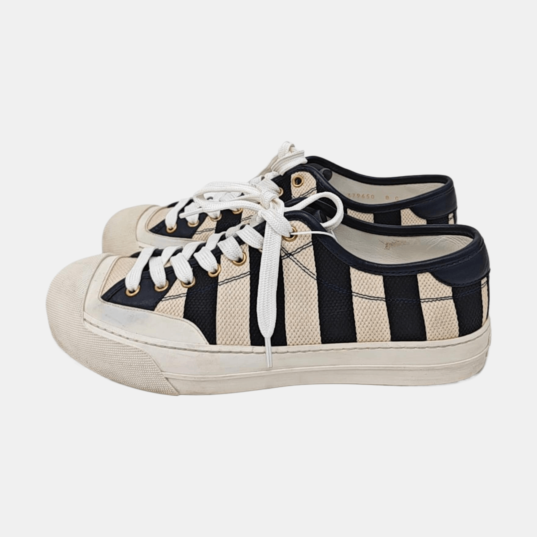 Gucci Gucci Striped Canvas Low-Top Sneakers US 9.5 Size US 8 / EU 41 - 6 Thumbnail