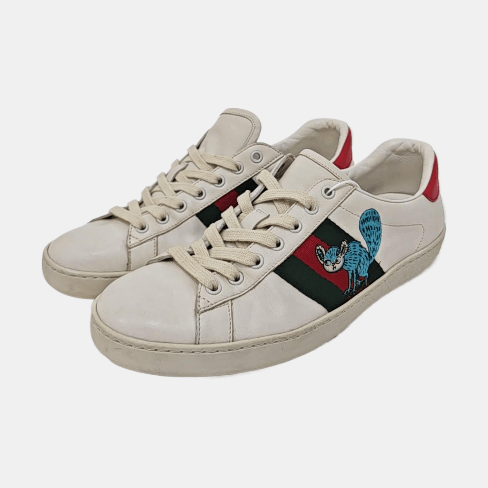Gucci Gucci Animal Patch Leather Sneakers UK 8.5 Size US 8.5 / EU 41-42 - 2 Thumbnail