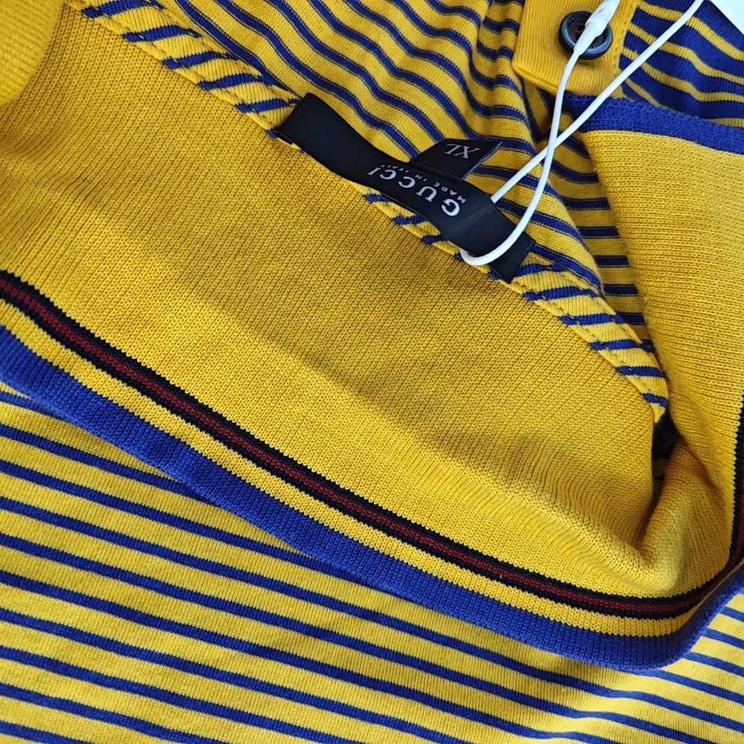 Gucci Gucci Striped Cotton Polo Shirt US XL Size US XL / EU 56 / 4 - 6 Thumbnail