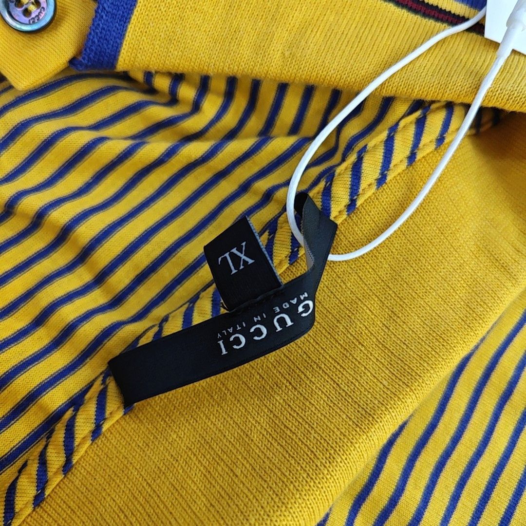 Gucci Gucci Striped Cotton Polo Shirt US XL Size US XL / EU 56 / 4 - 5 Thumbnail