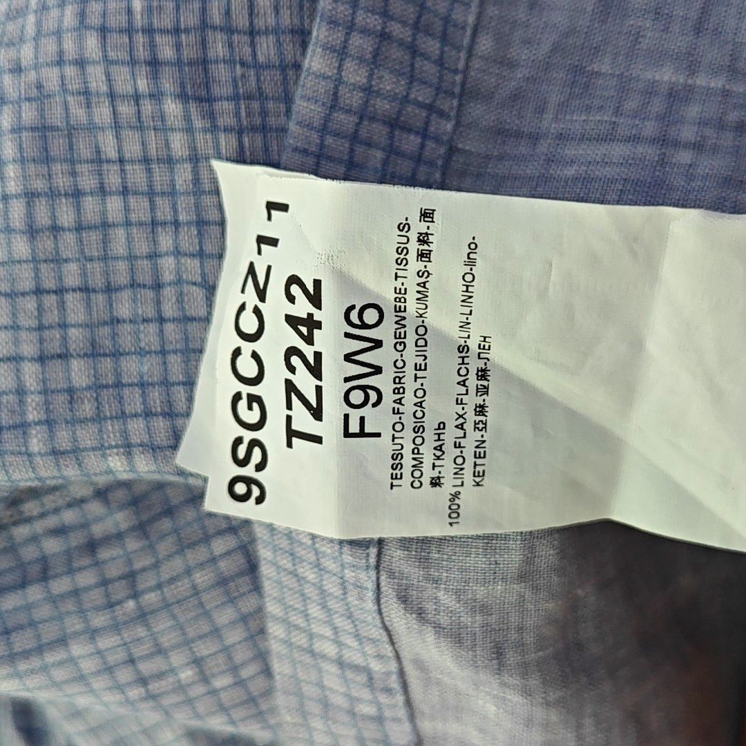 Giorgio Armani Giorgio Armani Checkered Linen Shirt US M Size US XXS / EU 40 - 3 Thumbnail