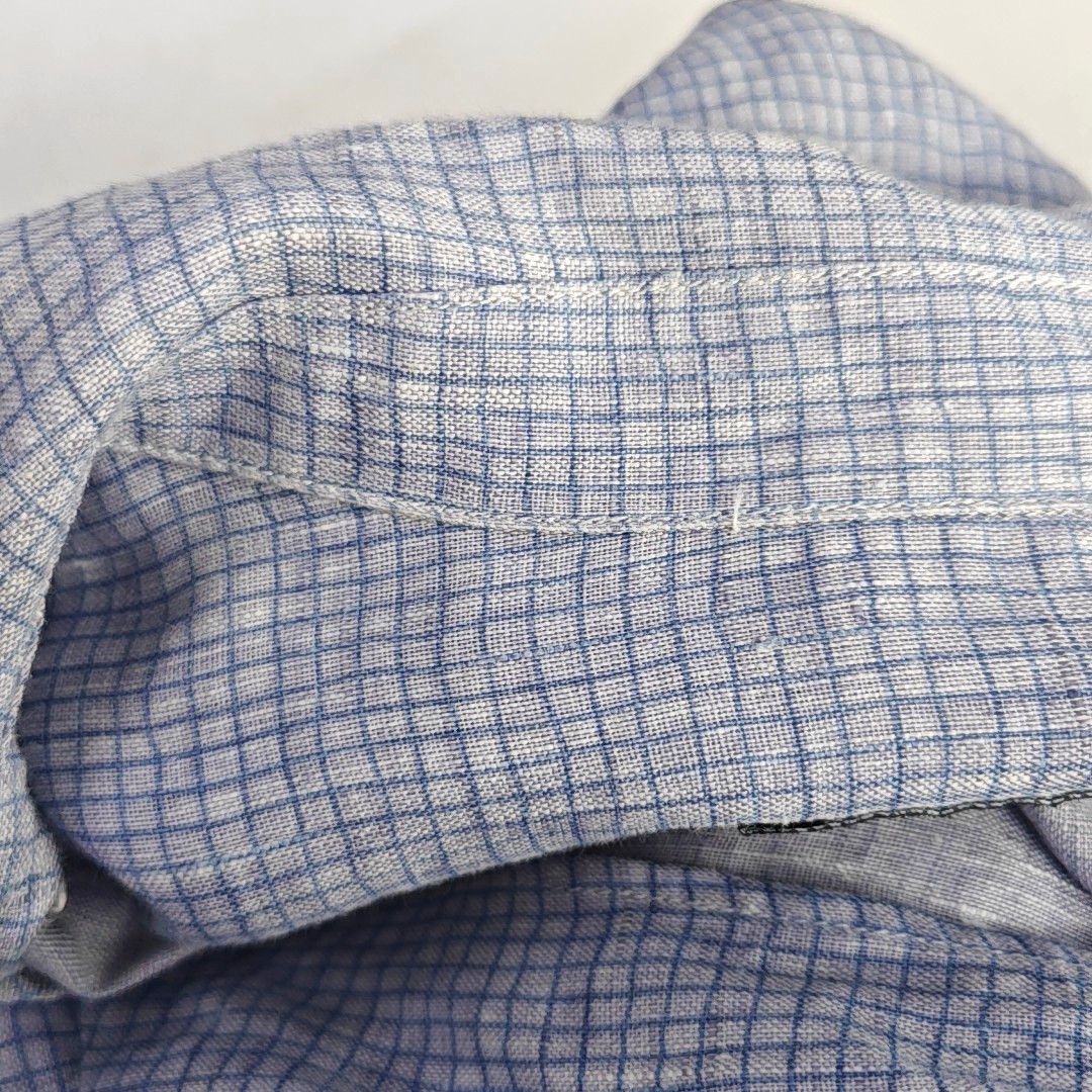 Giorgio Armani Giorgio Armani Checkered Linen Shirt US M Size US XXS / EU 40 - 5 Thumbnail