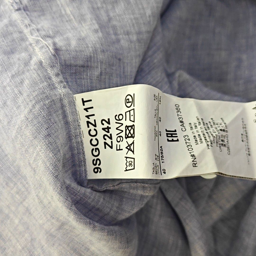 Giorgio Armani Giorgio Armani Checkered Linen Shirt US M Size US XXS / EU 40 - 4 Thumbnail