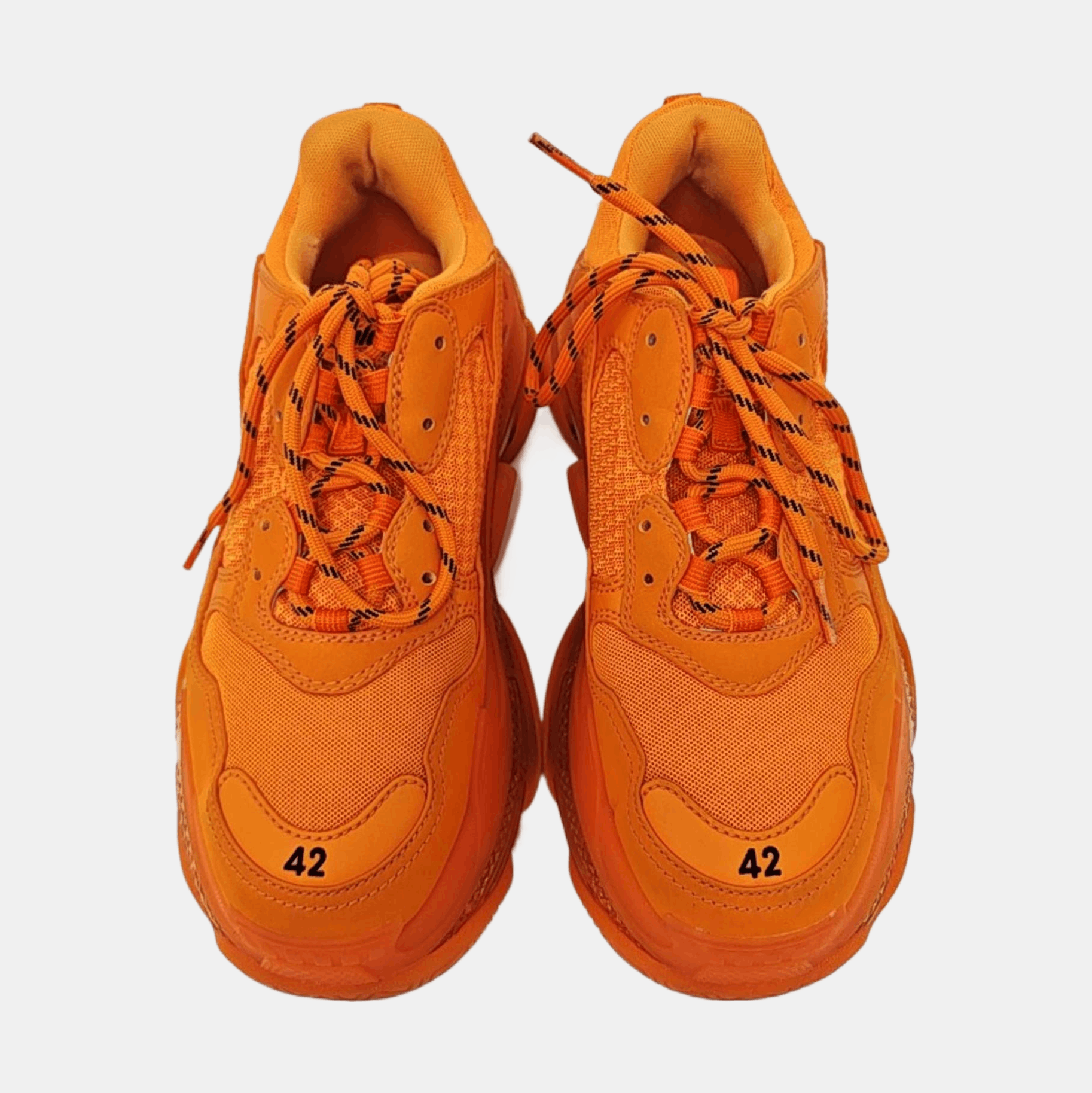 Balenciaga Balenciaga Orange Triple S Clear Sole Sneakers Size 42 Size US 9 / EU 42 - 3 Thumbnail