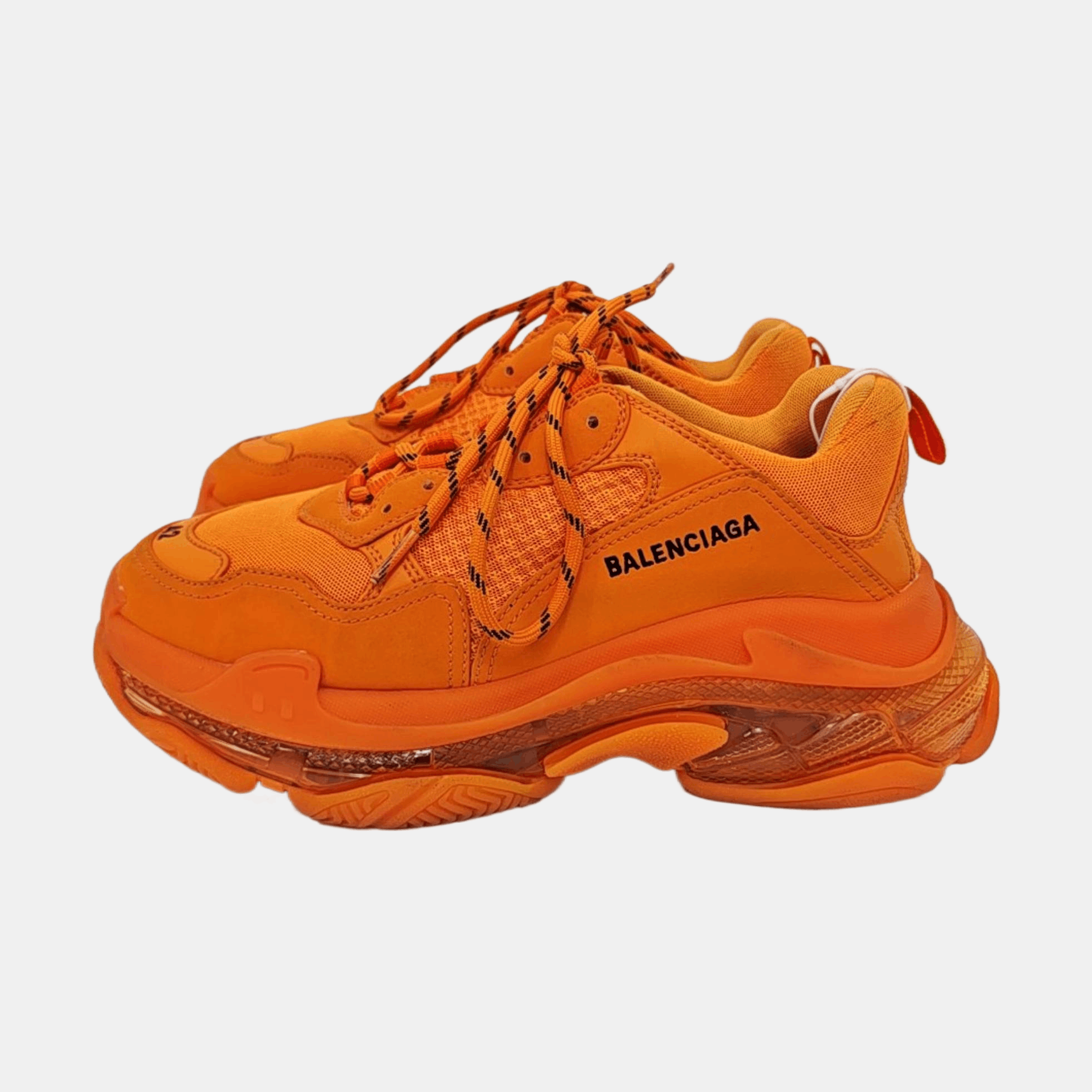 Balenciaga Balenciaga Orange Triple S Clear Sole Sneakers Size 42 Size US 9 / EU 42 - 6 Thumbnail