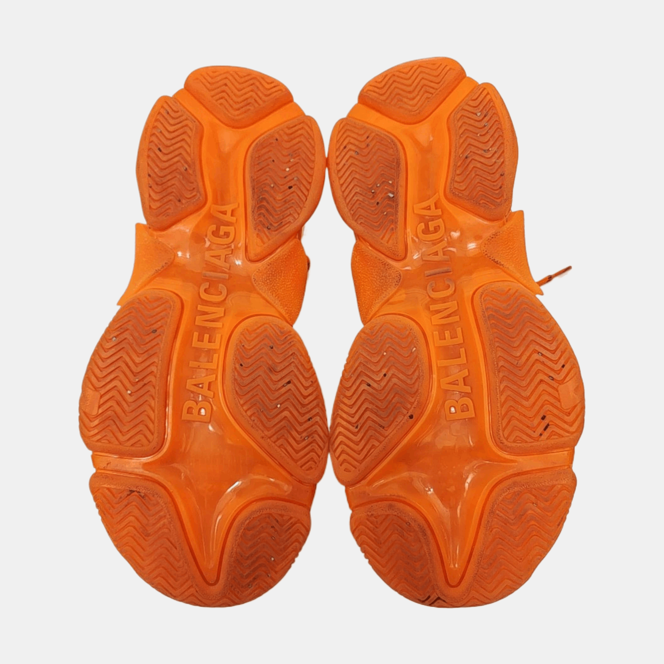 Balenciaga Balenciaga Orange Triple S Clear Sole Sneakers Size 42 Size US 9 / EU 42 - 5 Thumbnail