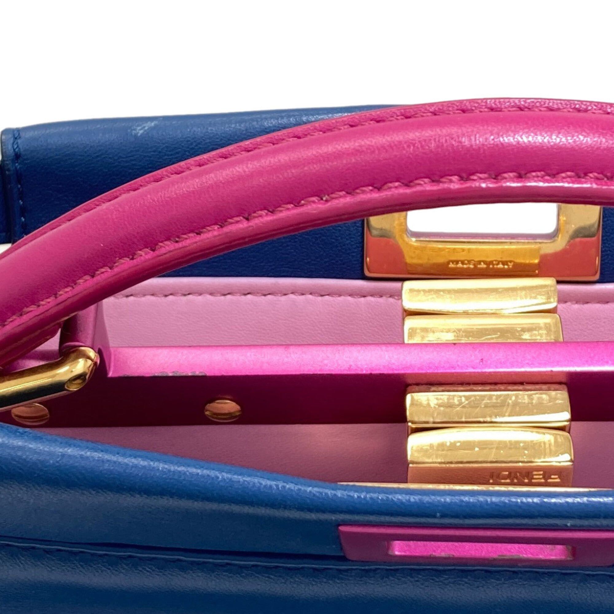 Fendi Fendi Peekaboo Mini 2-Way Handbag, Calfskin, Women's FENDI Size ONE SIZE - 18 Thumbnail
