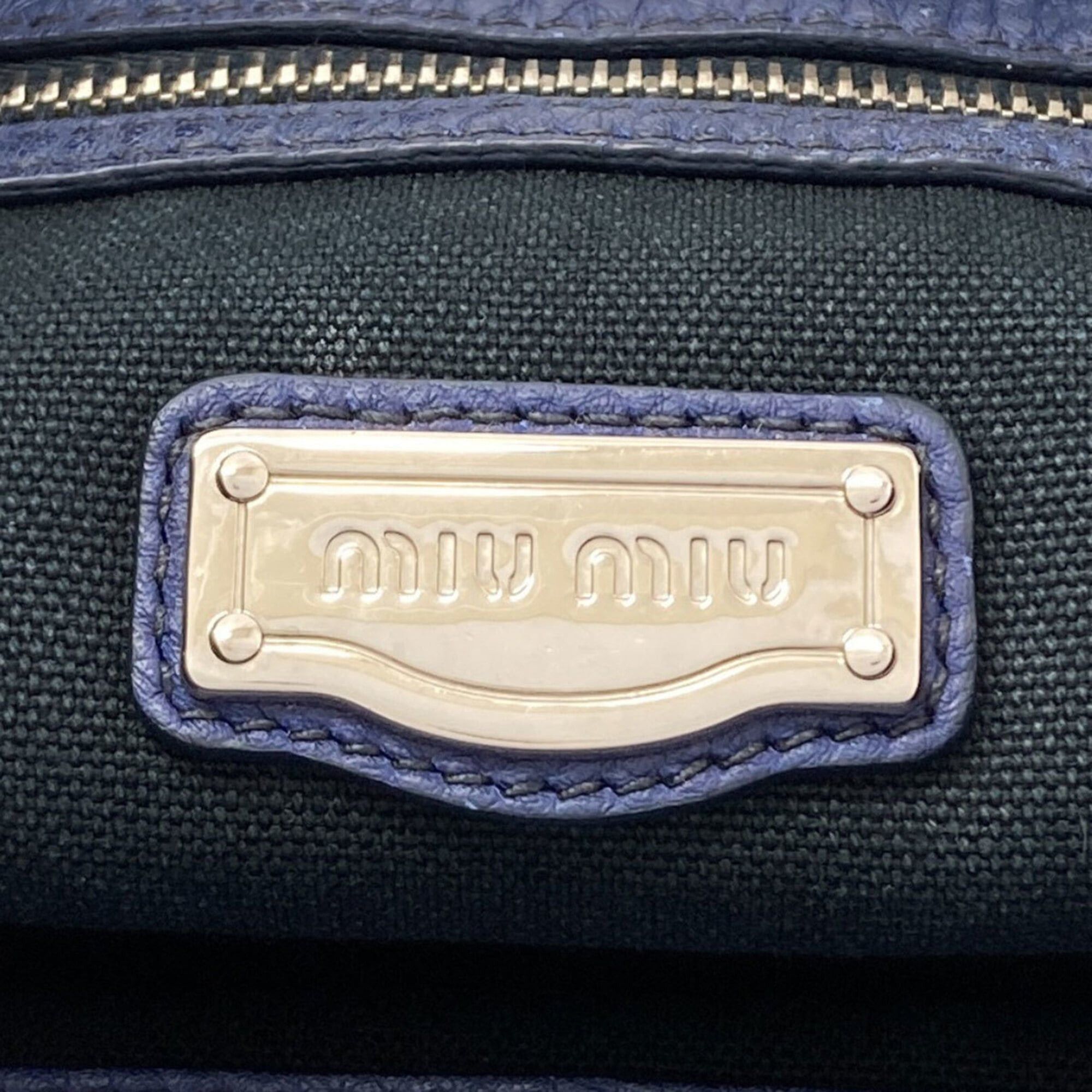 Miu Miu Miu Miu Miu Logo Tote Bag, Calfskin, Women's MIUMIU Size ONE SIZE - 6 Thumbnail
