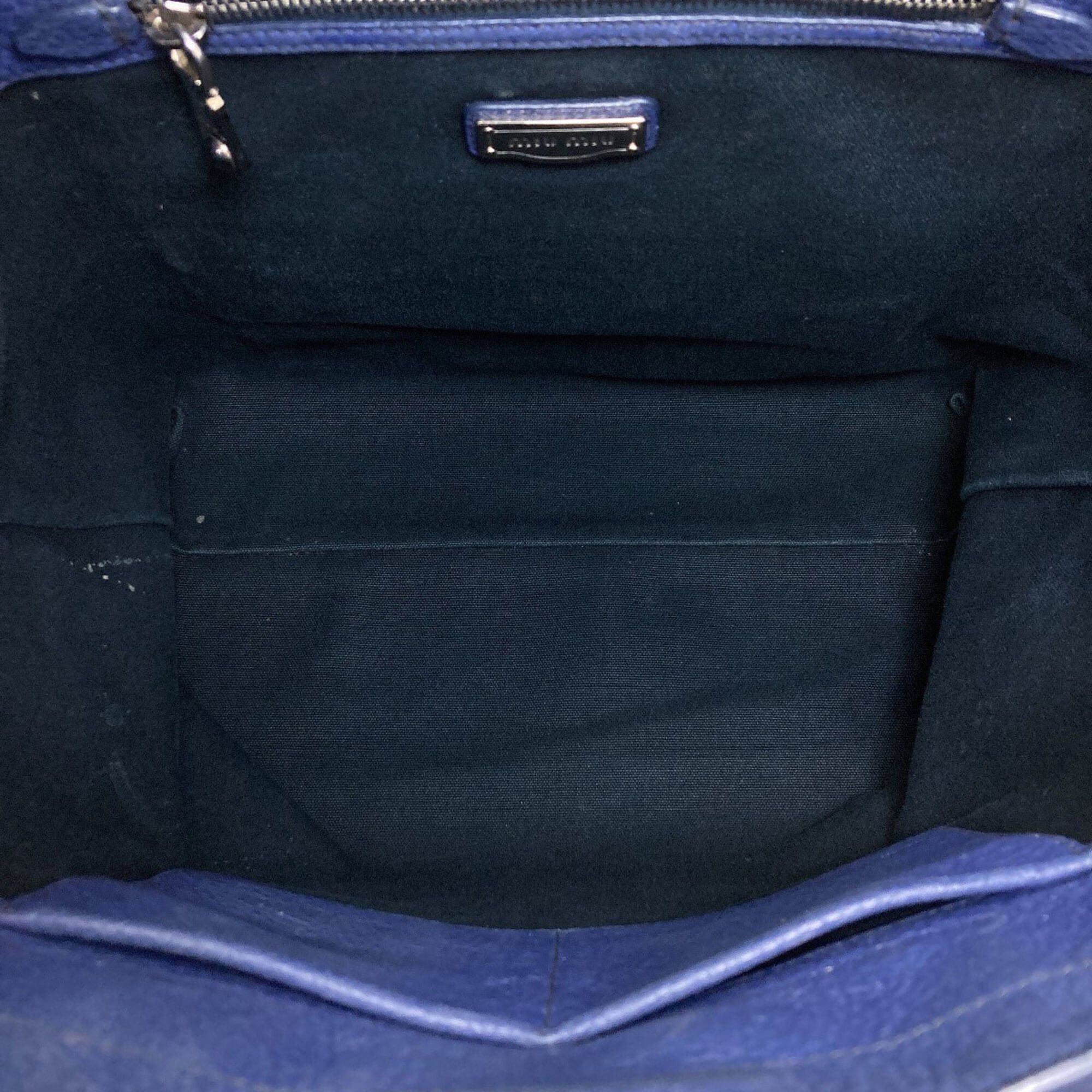 Miu Miu Miu Miu Miu Logo Tote Bag, Calfskin, Women's MIUMIU Size ONE SIZE - 5 Thumbnail