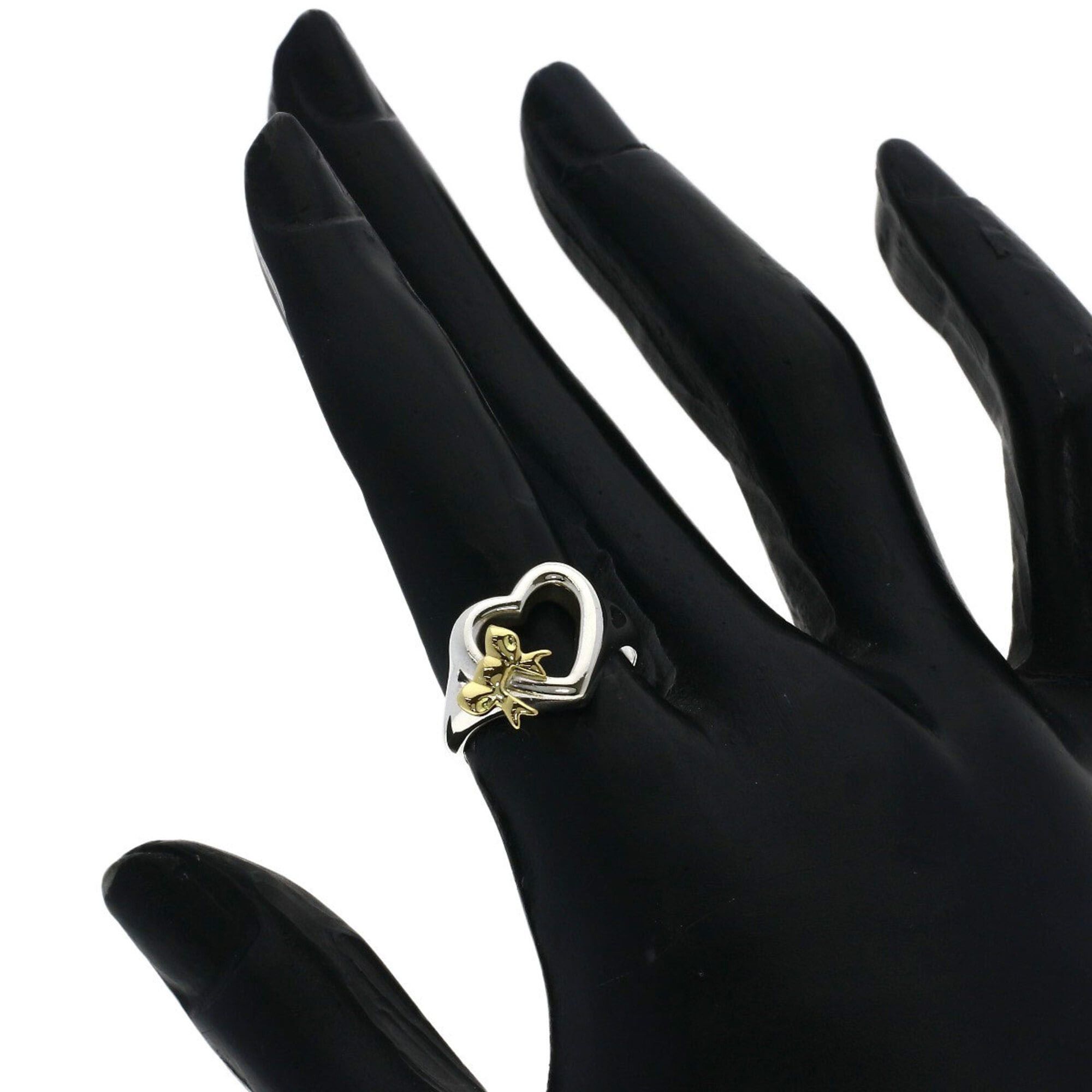 Tiffany & Co. Tiffany & Co. Heart Ribbon Ring - Silver/18K Yellow Gold Women's Size ONE SIZE - 6 Thumbnail