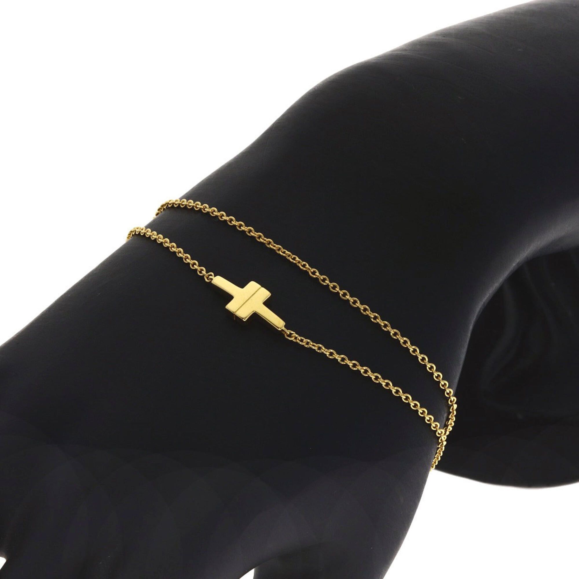 Tiffany & Co. Tiffany & Co. T TOW Double Chain Bracelet, 18K Yellow Gold, Women's. Size ONE SIZE - 5 Thumbnail
