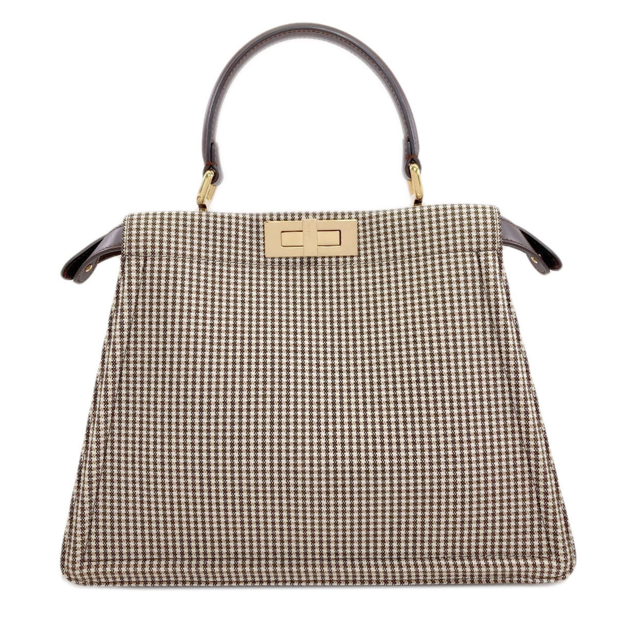 Fendi Fendi Peekaboo I.U Medium Check Pattern 2-Way Handbag Canvas Women's FENDI Size ONE SIZE - 2 Thumbnail