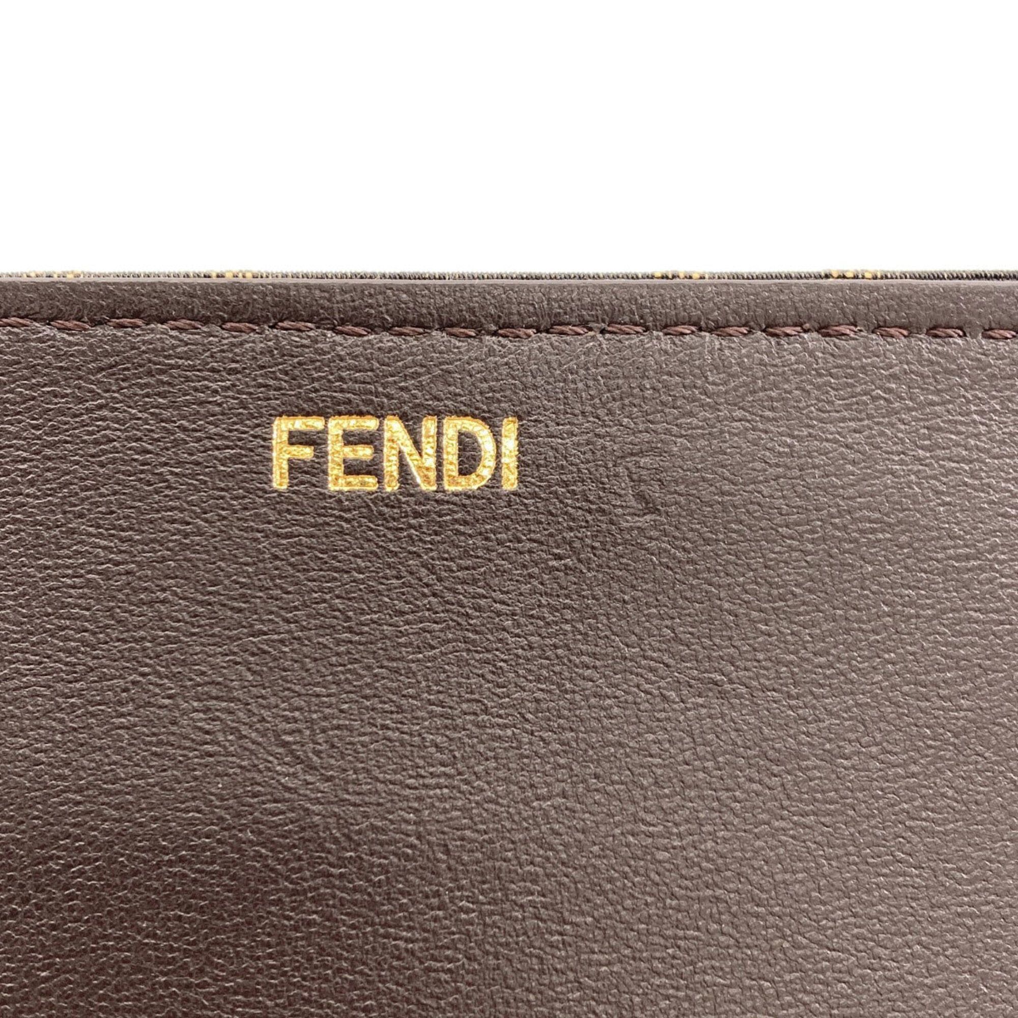 Fendi Fendi Peekaboo I.U Medium Check Pattern 2-Way Handbag Canvas Women's FENDI Size ONE SIZE - 7 Thumbnail
