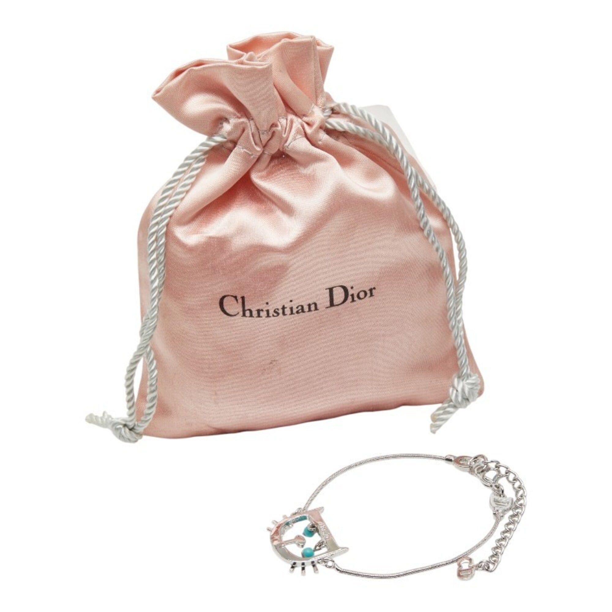 Dior Christian Dior Dior Cat Motif Chain Bracelet, Silver Metal, Women's Size ONE SIZE - 7 Thumbnail