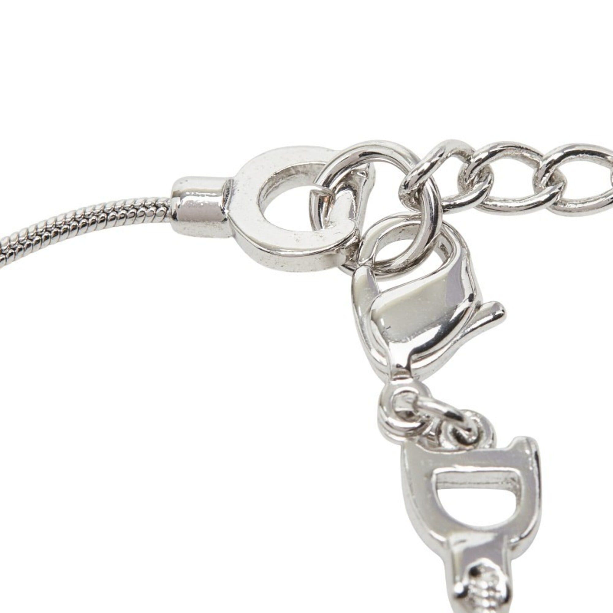 Dior Christian Dior Dior Cat Motif Chain Bracelet, Silver Metal, Women's Size ONE SIZE - 4 Thumbnail