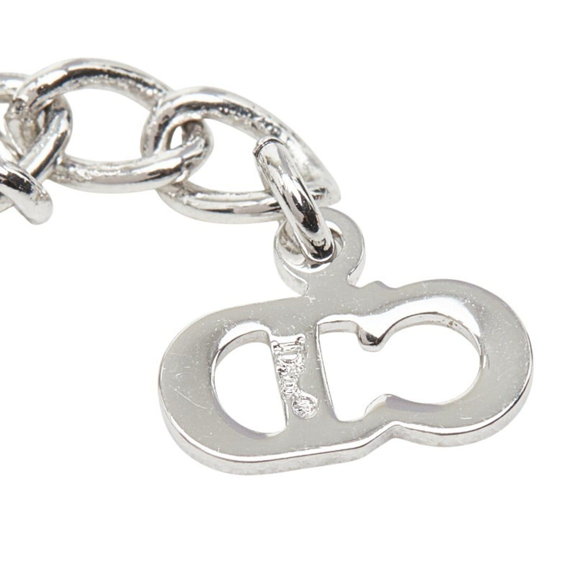 Dior Christian Dior Dior Cat Motif Chain Bracelet, Silver Metal, Women's Size ONE SIZE - 5 Thumbnail