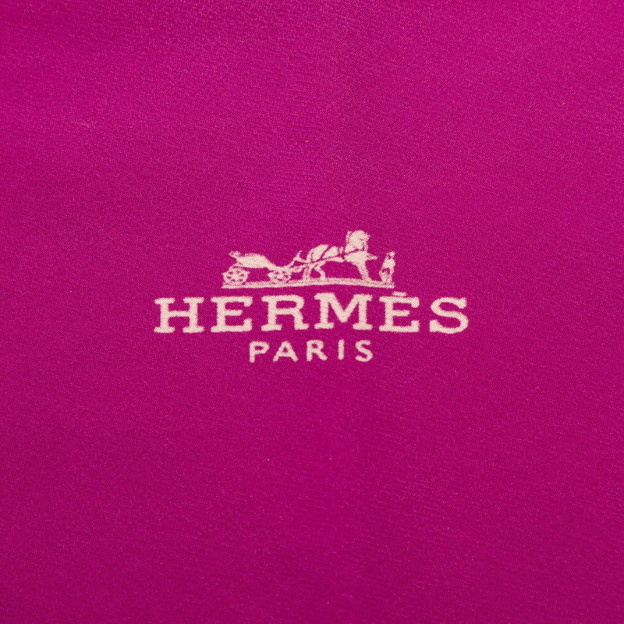 Hermes Hermes Losange Logo Diamond Shape Stole Scarf Muffler Purple White Silk Women's HERMES Size ONE SIZE - 5 Thumbnail