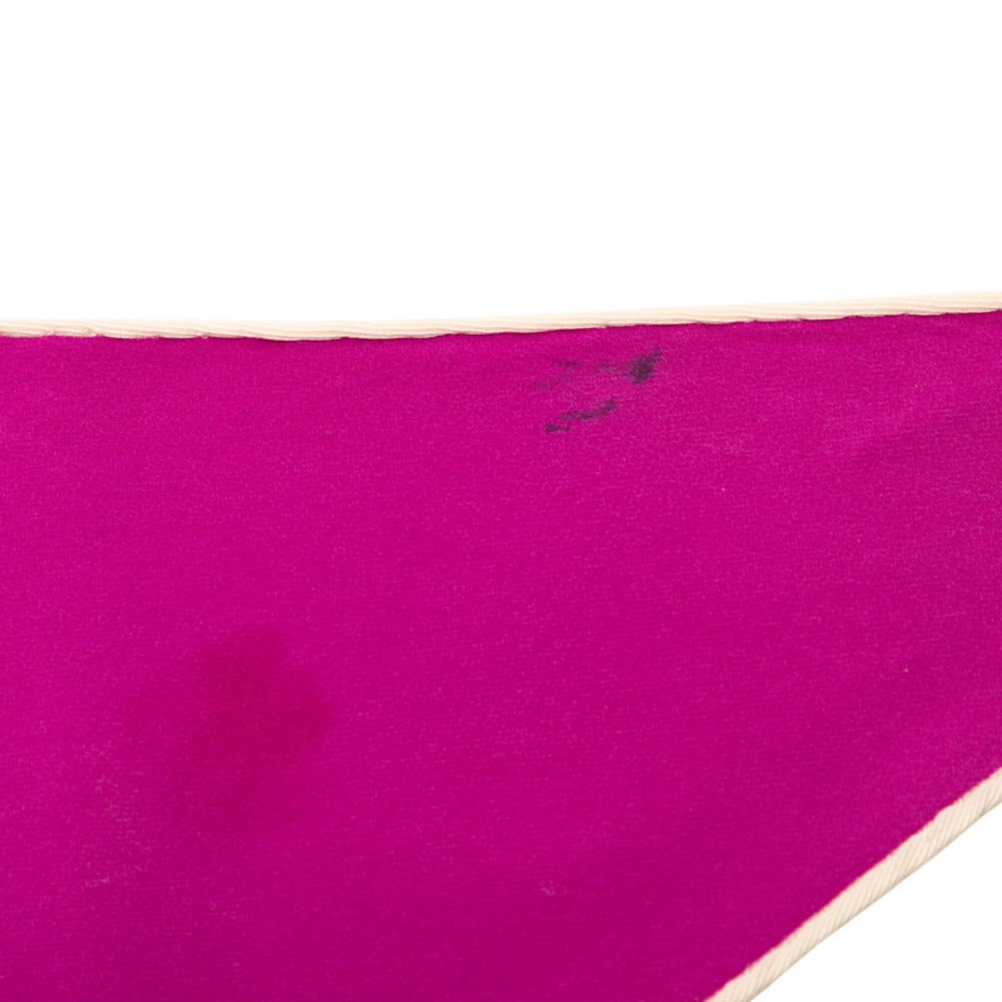 Hermes Hermes Losange Logo Diamond Shape Stole Scarf Muffler Purple White Silk Women's HERMES Size ONE SIZE - 4 Thumbnail