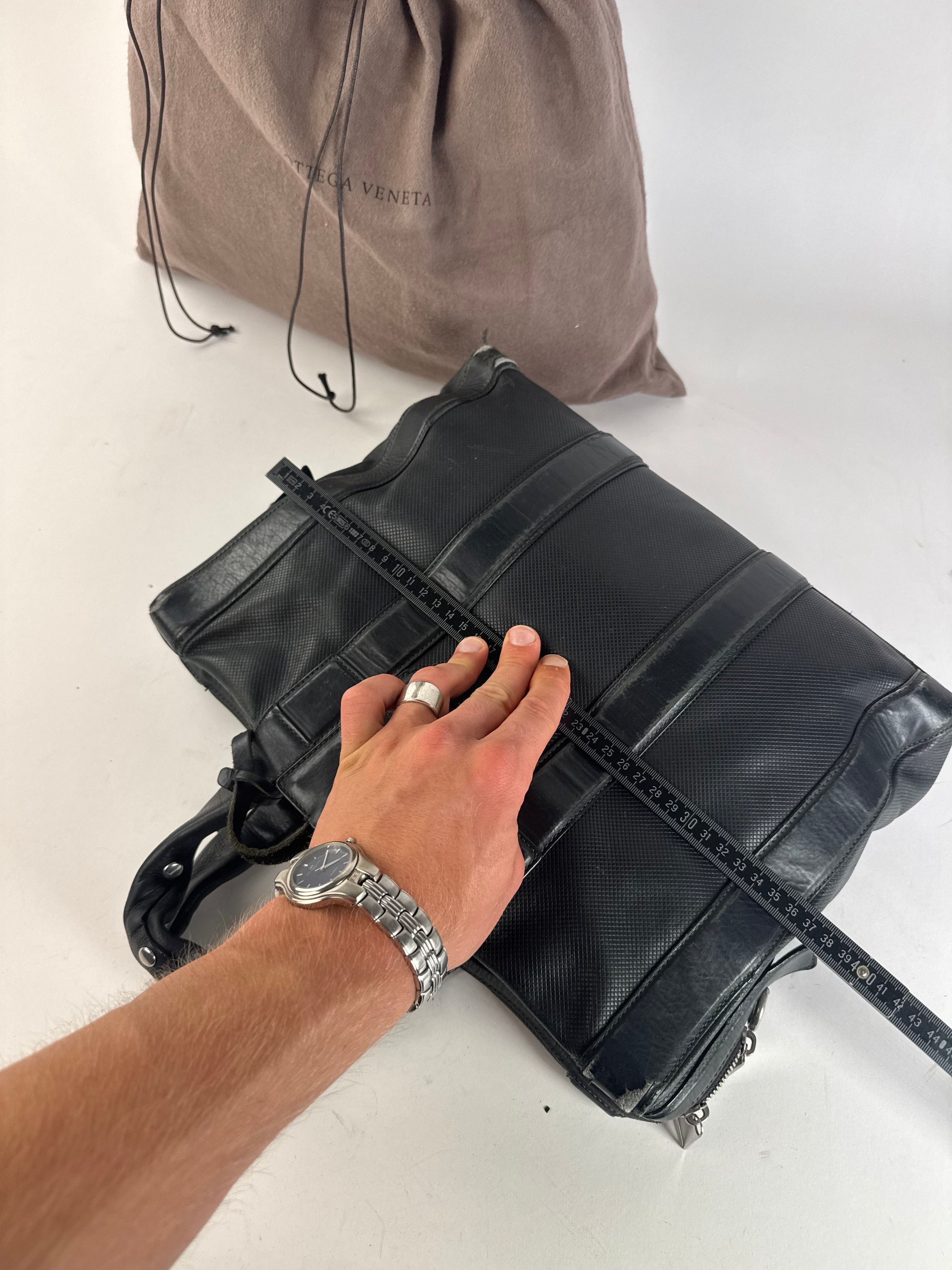 Bottega Veneta Perforated Leather Large Tote Bag Black Size ONE SIZE - 9 Thumbnail