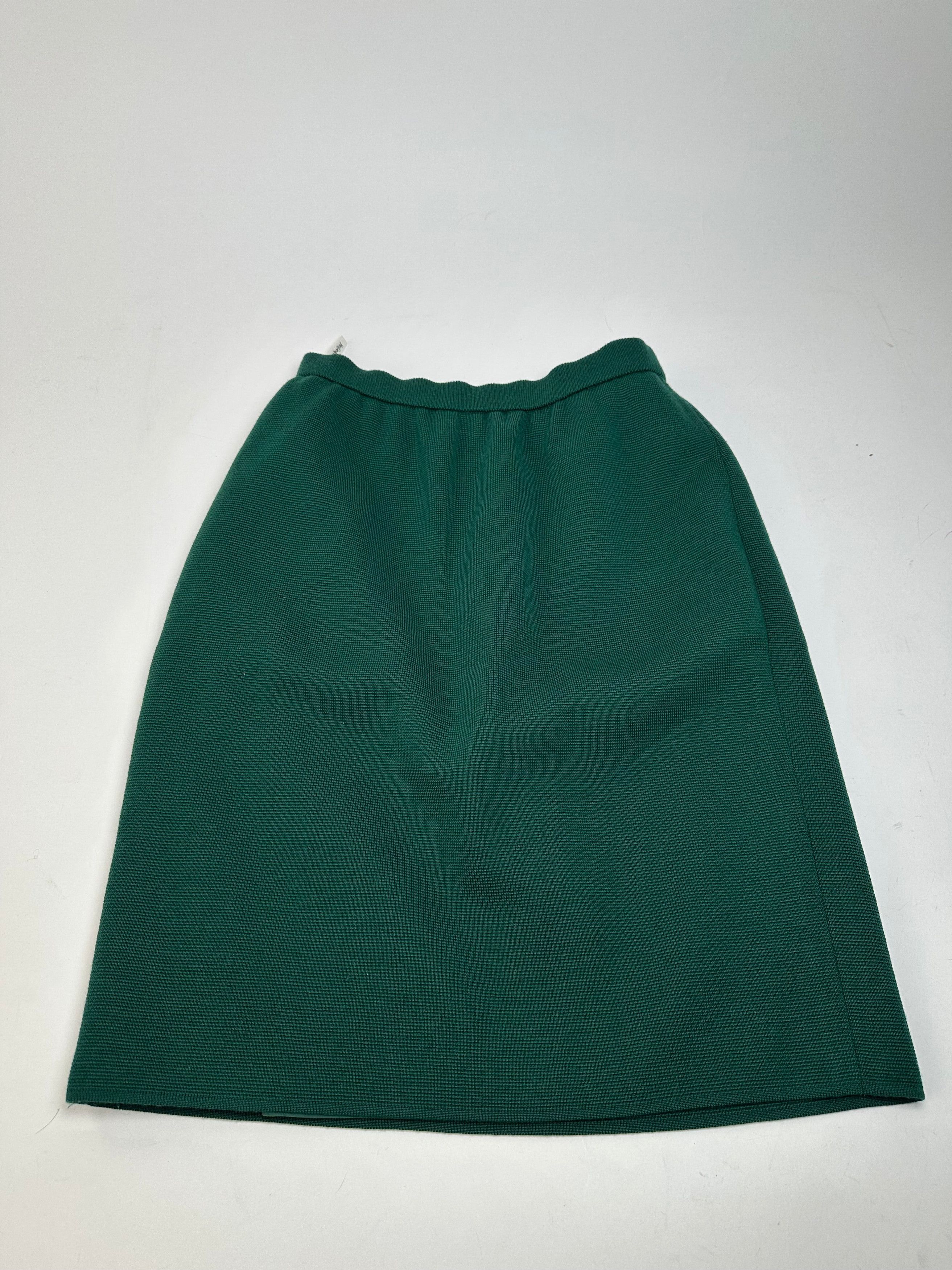 Yves Saint Laurent Vintage Forest Green Wool Pencil Skirt Size 30" / US 8 / IT 44 - 6 Thumbnail
